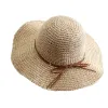 Anna-Kaci Wide - Brim Straw Sun Hat with Leather Tie sold by Anna-Kaci