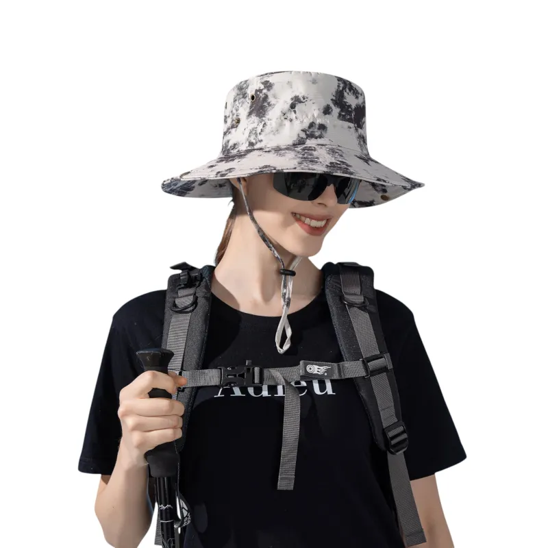 Anna-Kaci Wide Brim Outdoor Sun Hat with Adjustable Chin Strap for Hiking Camping Travel Beach sold by Anna-Kaci