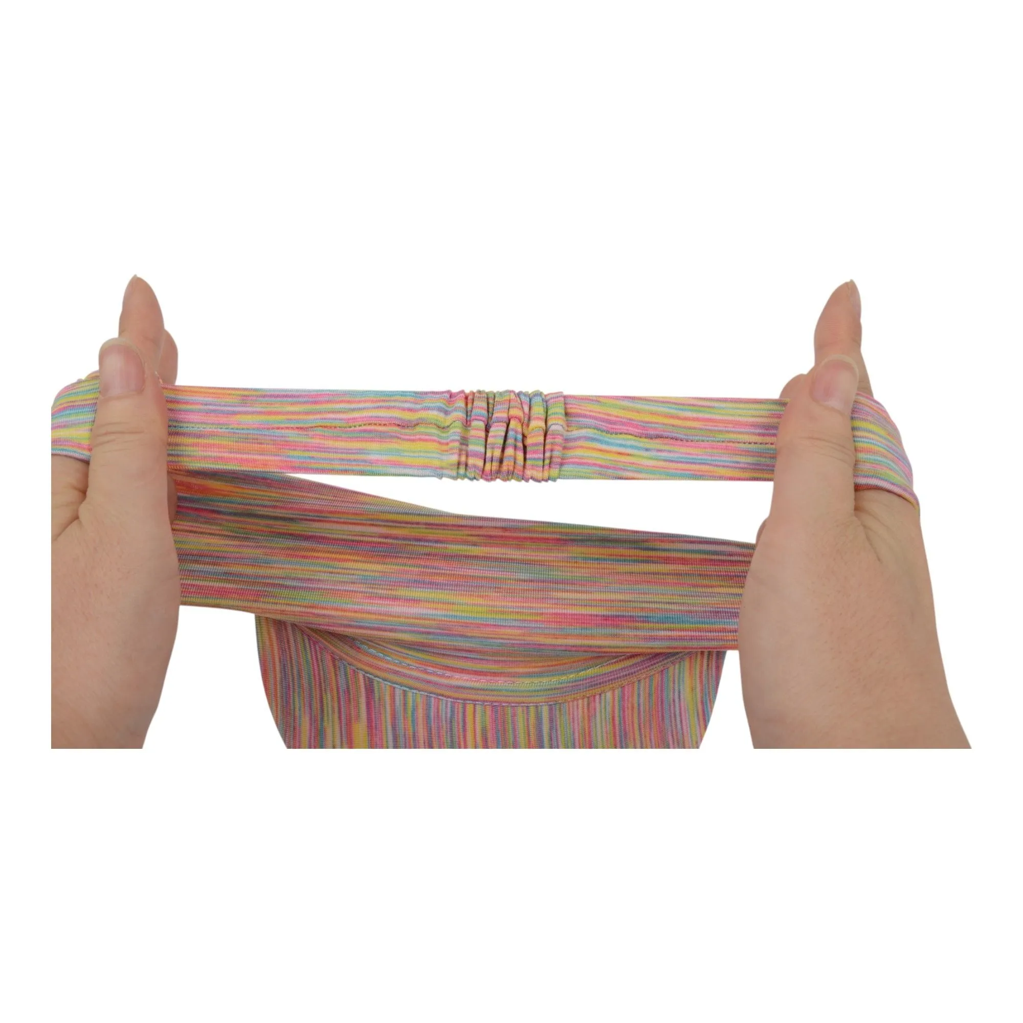 Anna-Kaci Stretchy UV Protection Sports Visor Hat Lightweight Rainbow Stripe Design for Hiking Beach Running Outdoor Travel sold by Anna-Kaci product image thumbnail 4