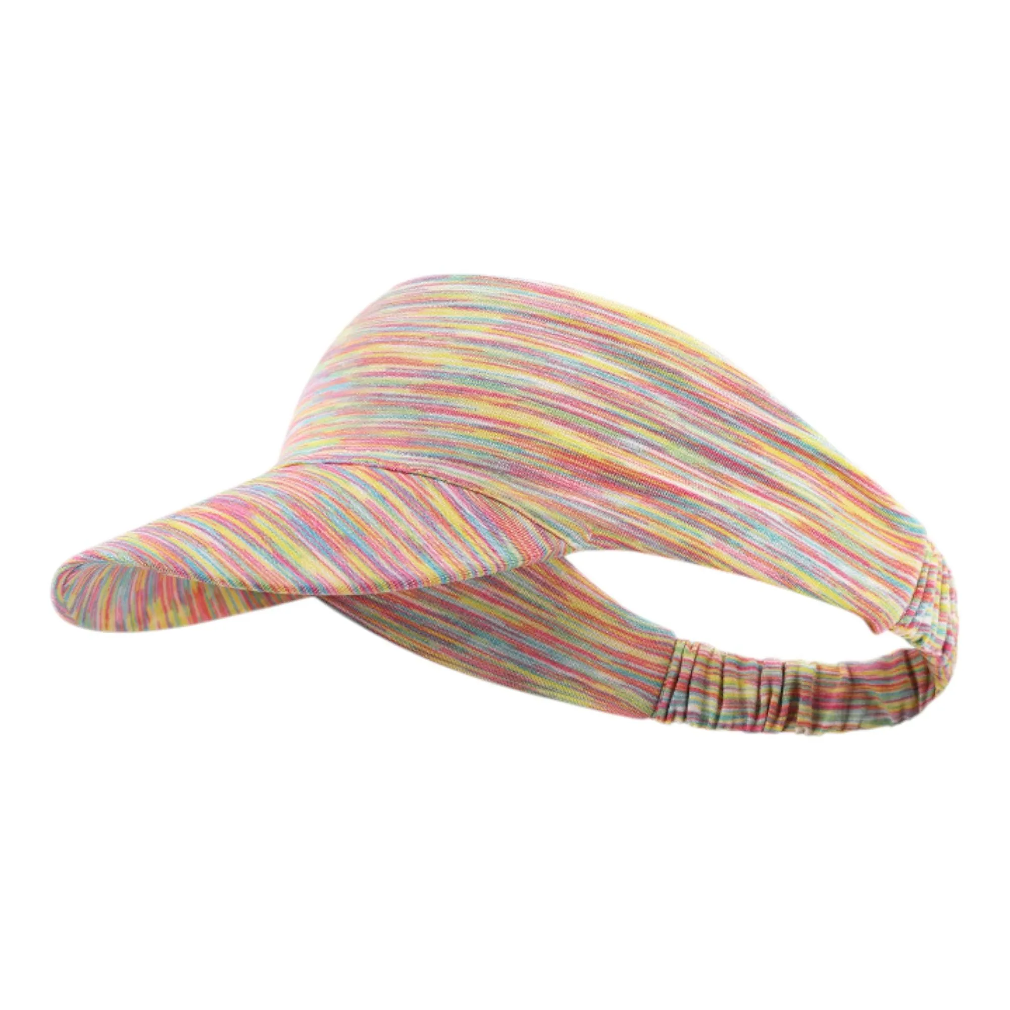 Anna-Kaci Stretchy UV Protection Sports Visor Hat Lightweight Rainbow Stripe Design for Hiking Beach Running Outdoor Travel sold by Anna-Kaci product image thumbnail 2