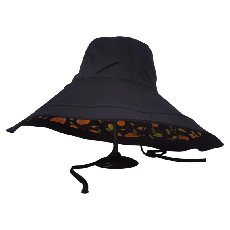 Anna-Kaci Women's Reversible Wide - Brim Sun Hat with Fruit Pattern Lining sold by Anna-Kaci