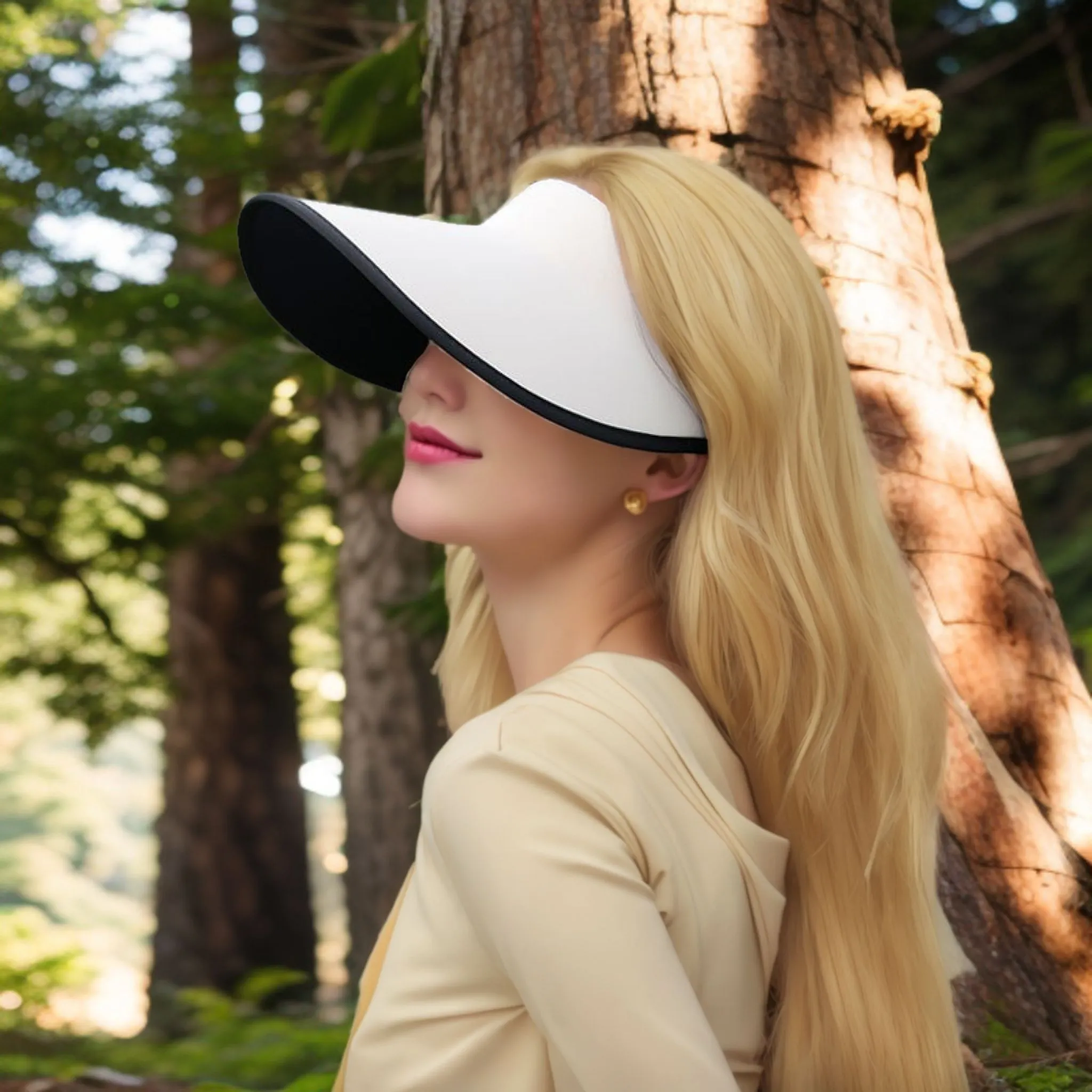 Anna-Kaci Women's Wide Brim Sun Visor Hat with Contrast Trim and Adjustable Back Strap sold by Anna-Kaci product image thumbnail 2