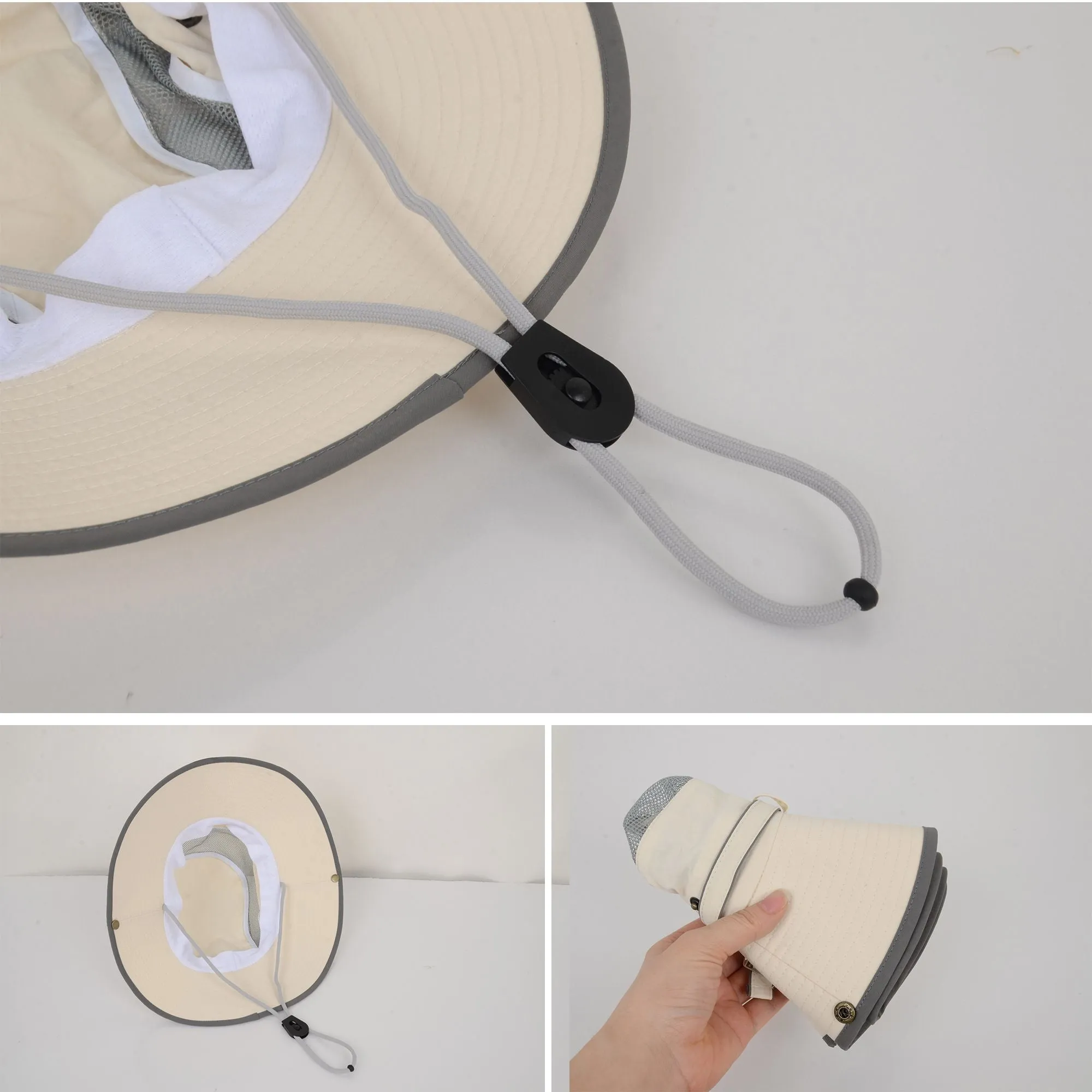 Anna-Kaci Wide Brim Outdoor Hat with Mesh Ventilation Snap-Up Sides and Chin Strap for Hiking, Beach, Travel, and Sun Protection sold by Anna-Kaci product image thumbnail 4