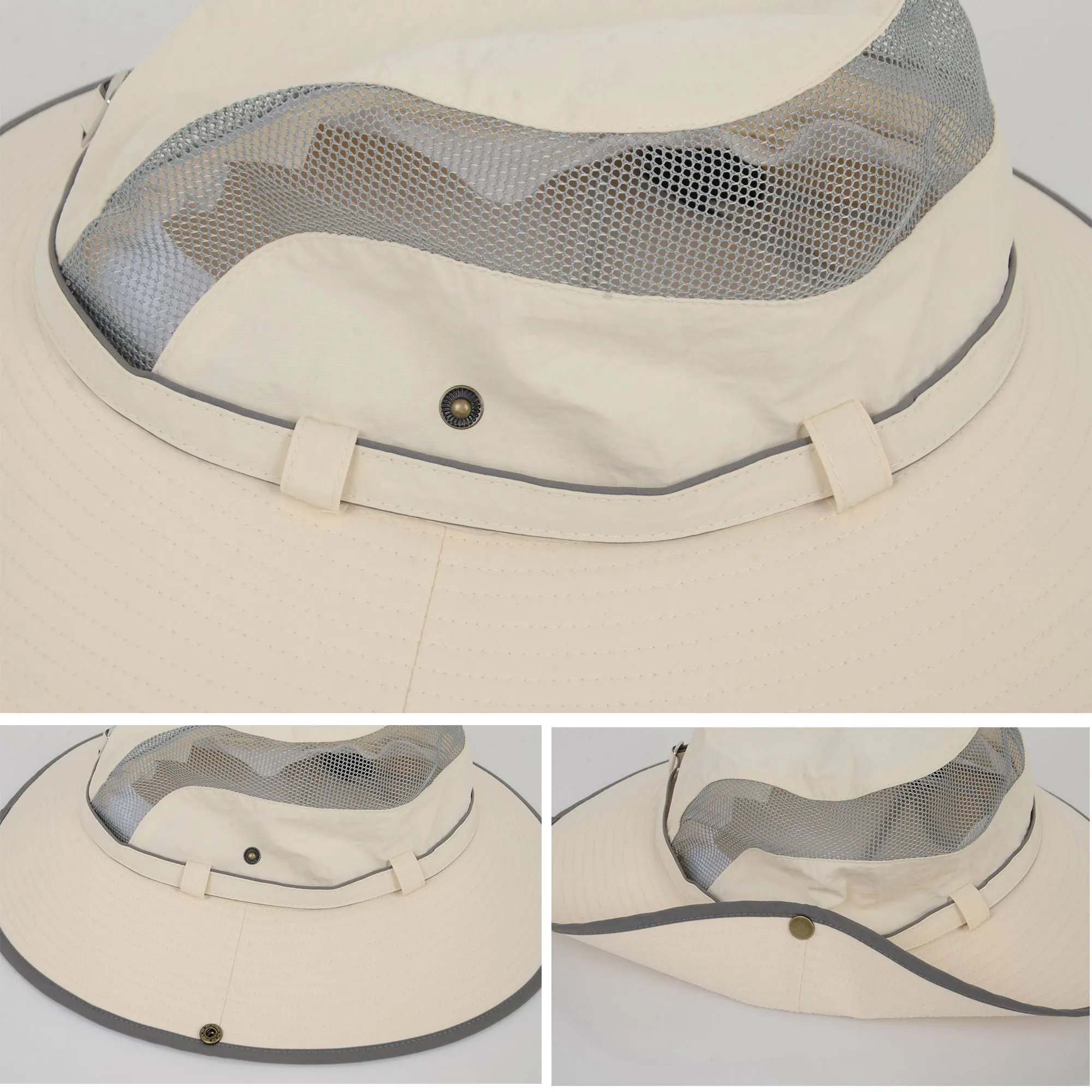 Anna-Kaci Wide Brim Outdoor Hat with Mesh Ventilation Snap-Up Sides and Chin Strap for Hiking, Beach, Travel, and Sun Protection sold by Anna-Kaci product image thumbnail 5