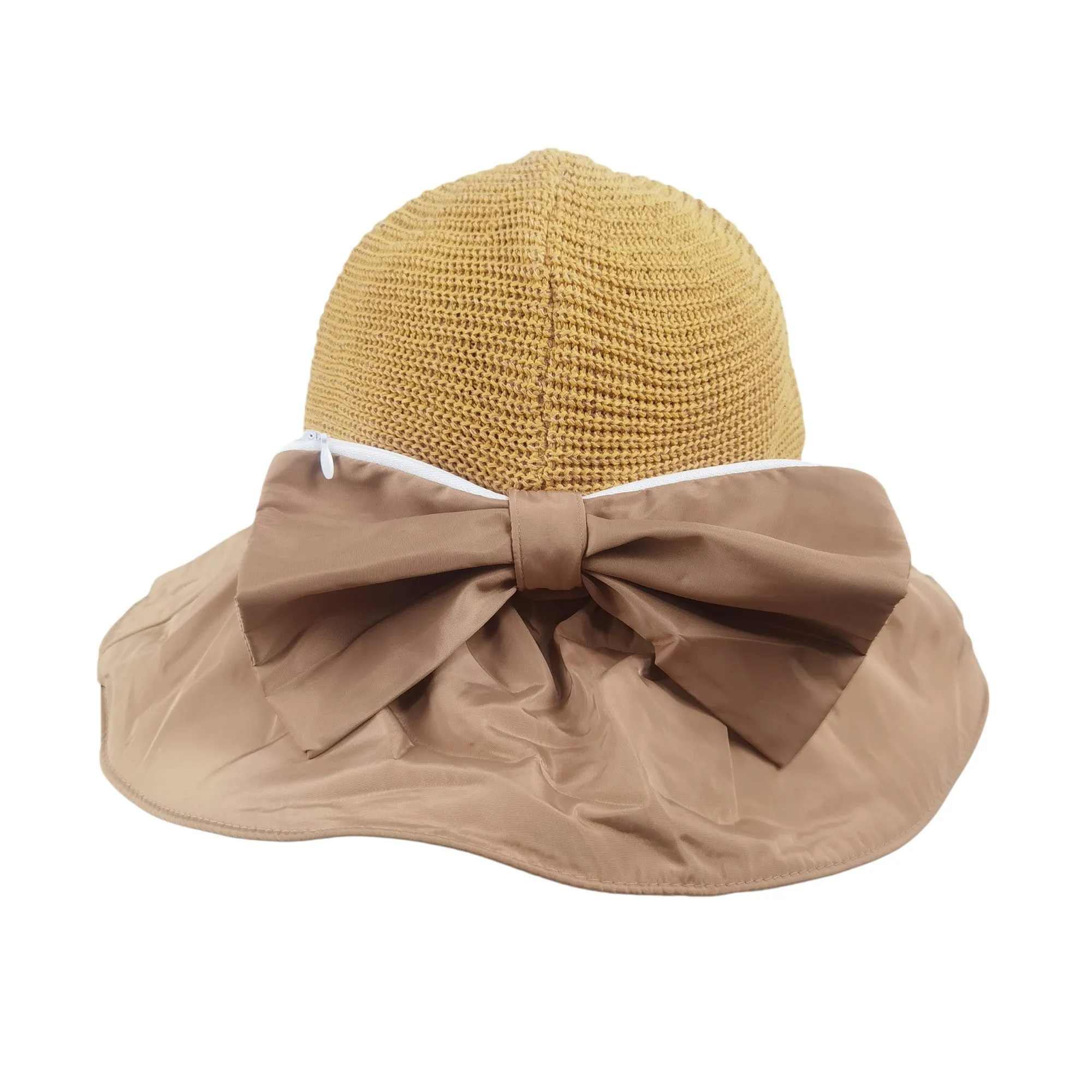 Anna-Kaci Women's Foldable Packable Sun Hats with Bow Bag sold by Anna-Kaci