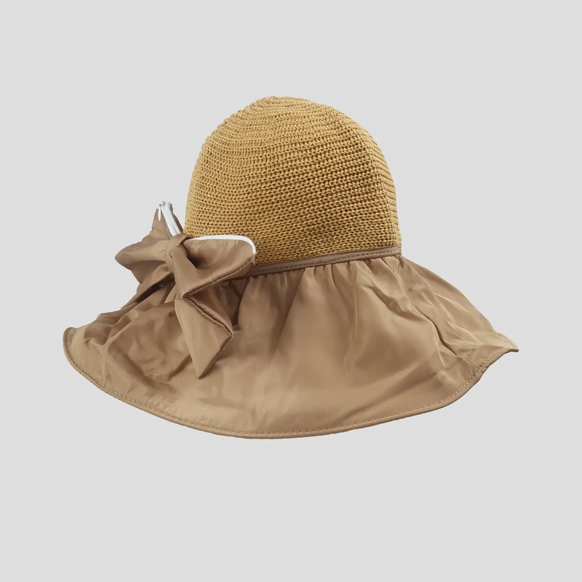 Anna-Kaci Women's Foldable Packable Sun Hats with Bow Bag sold by Anna-Kaci product image thumbnail 2