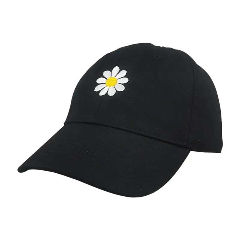 Anna-Kaci Women's Baseball Cap Stylish Solid Color with Daisy Embroidery sold by Anna-Kaci