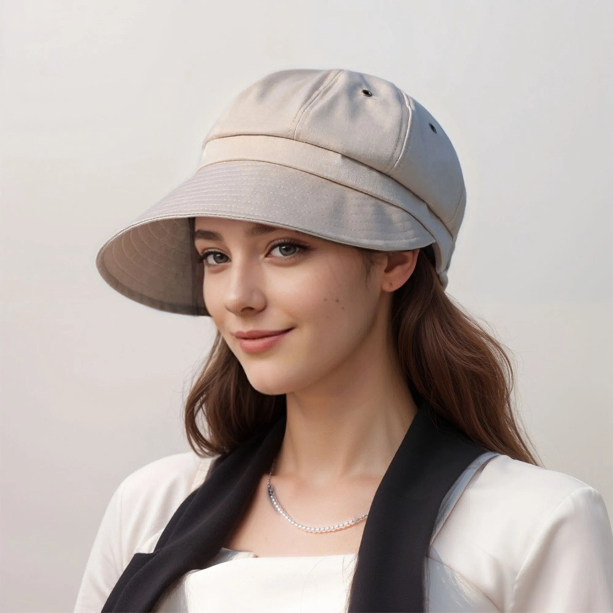 Anna-Kaci Womens Wide Brim Baseball Cap Bundle with UV Protection Ponytail Hole and Ventilated Eyelets Casual Outdoor Style sold by Anna-Kaci product image thumbnail 2