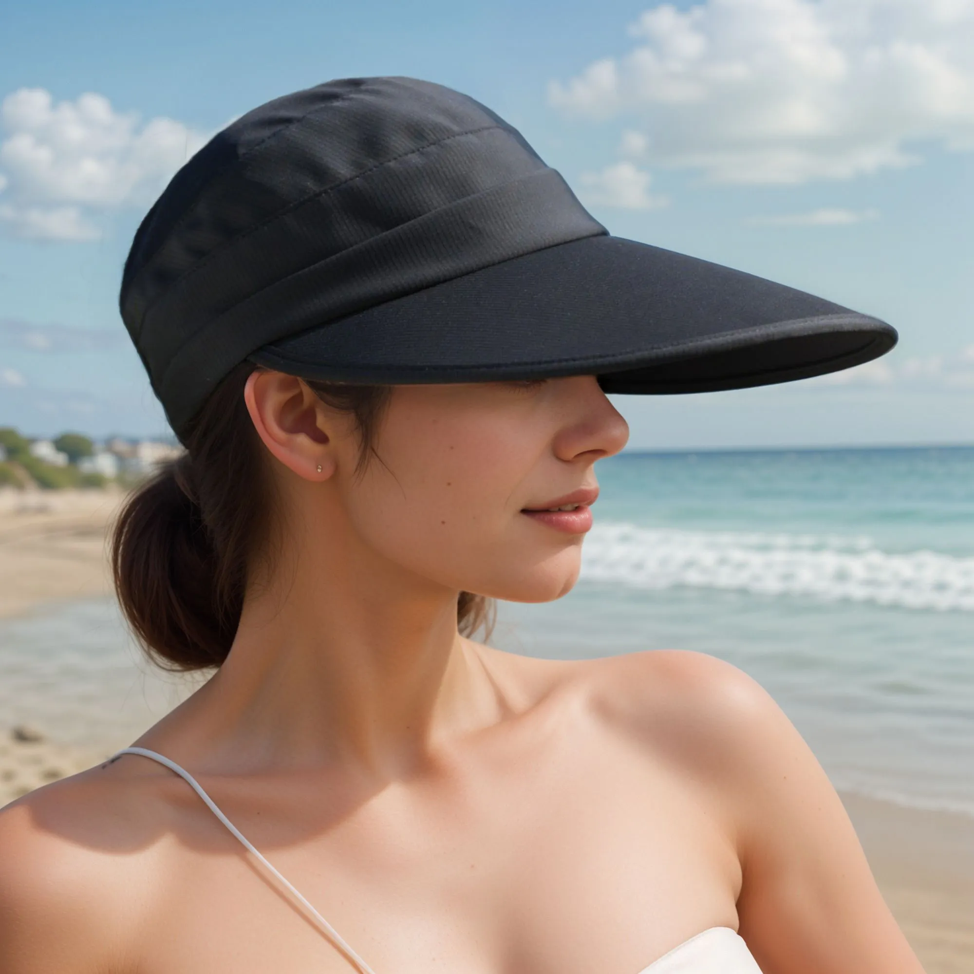 Anna-Kaci Women's Sporty Wide Brim Sun Visor Hat with Adjustable Back Strap Lightweight UV Protection Cap for Outdoor Activities sold by Anna-Kaci product image thumbnail 4