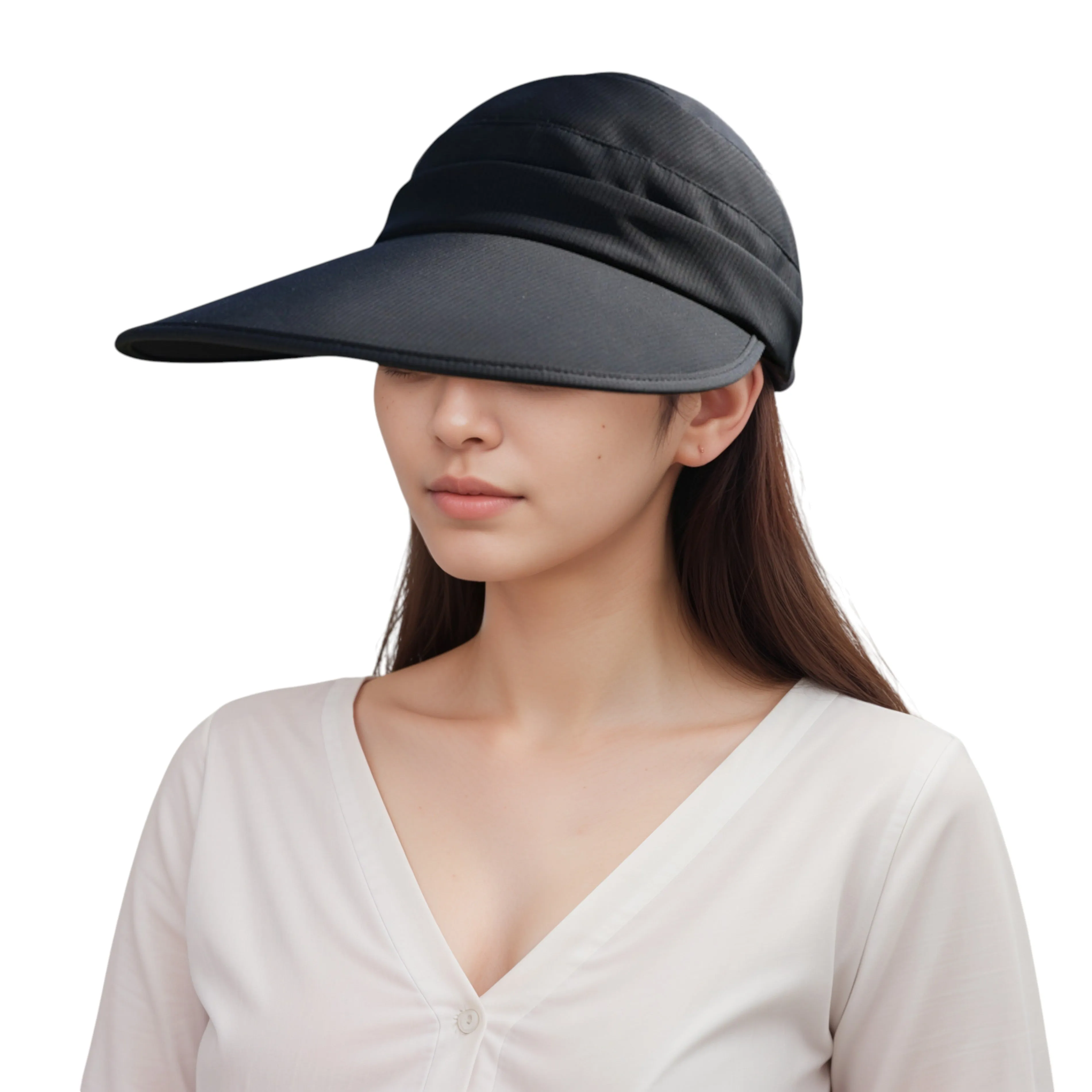 Anna-Kaci Women's Sporty Wide Brim Sun Visor Hat with Adjustable Back Strap Lightweight UV Protection Cap for Outdoor Activities sold by Anna-Kaci
