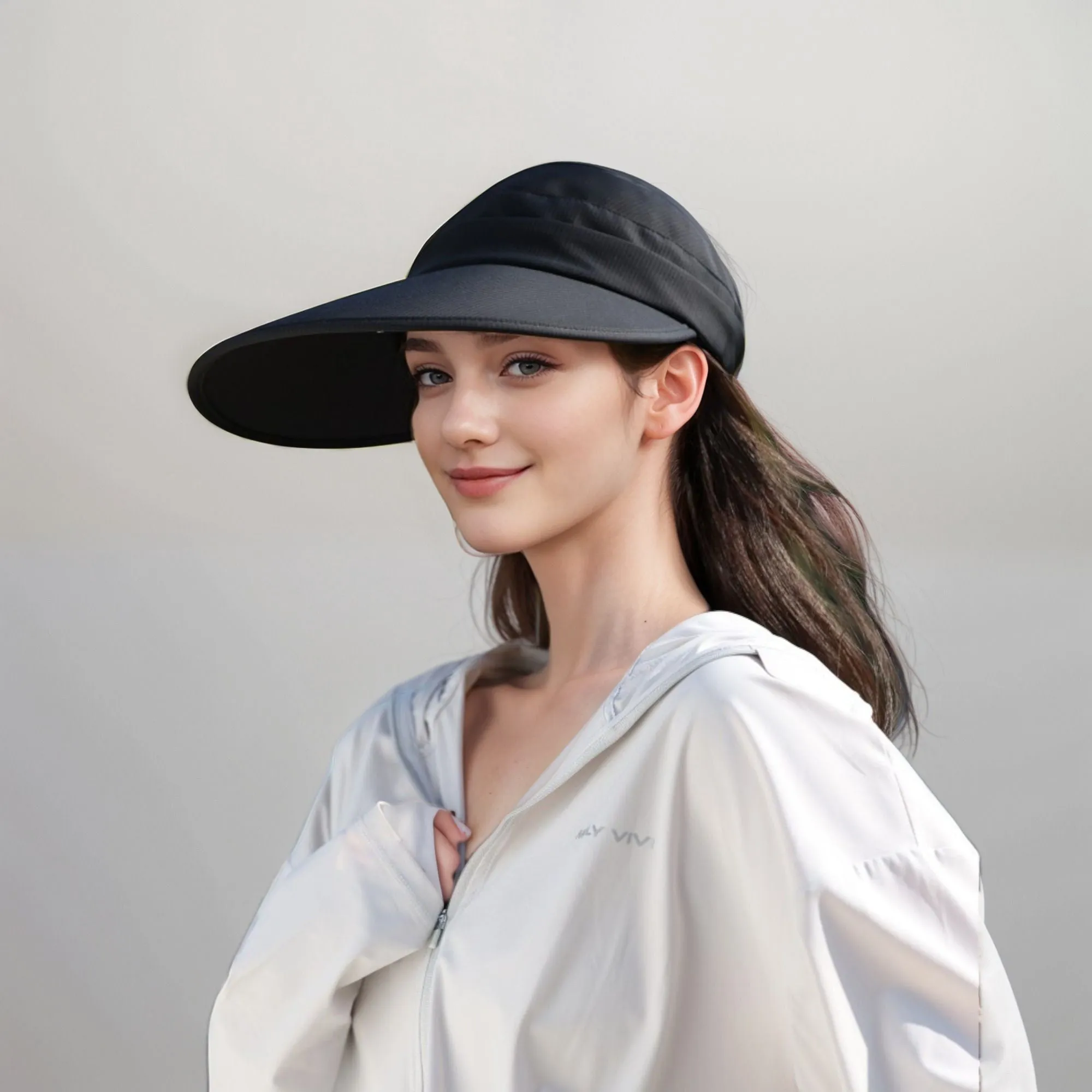 Anna-Kaci Women's Sporty Wide Brim Sun Visor Hat with Adjustable Back Strap Lightweight UV Protection Cap for Outdoor Activities sold by Anna-Kaci product image thumbnail 3