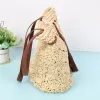 Anna-Kaci Women's Rustic Straw Shoulder Bag with Leather Accents sold by Anna-Kaci
