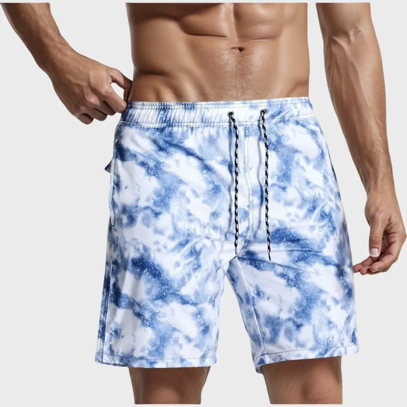 Anna-Kaci Swim Men's Cloud Wash Swim Trunks with Elastic Drawstring Waist and Lightweight Quick-Dry Fabric sold by Anna-Kaci