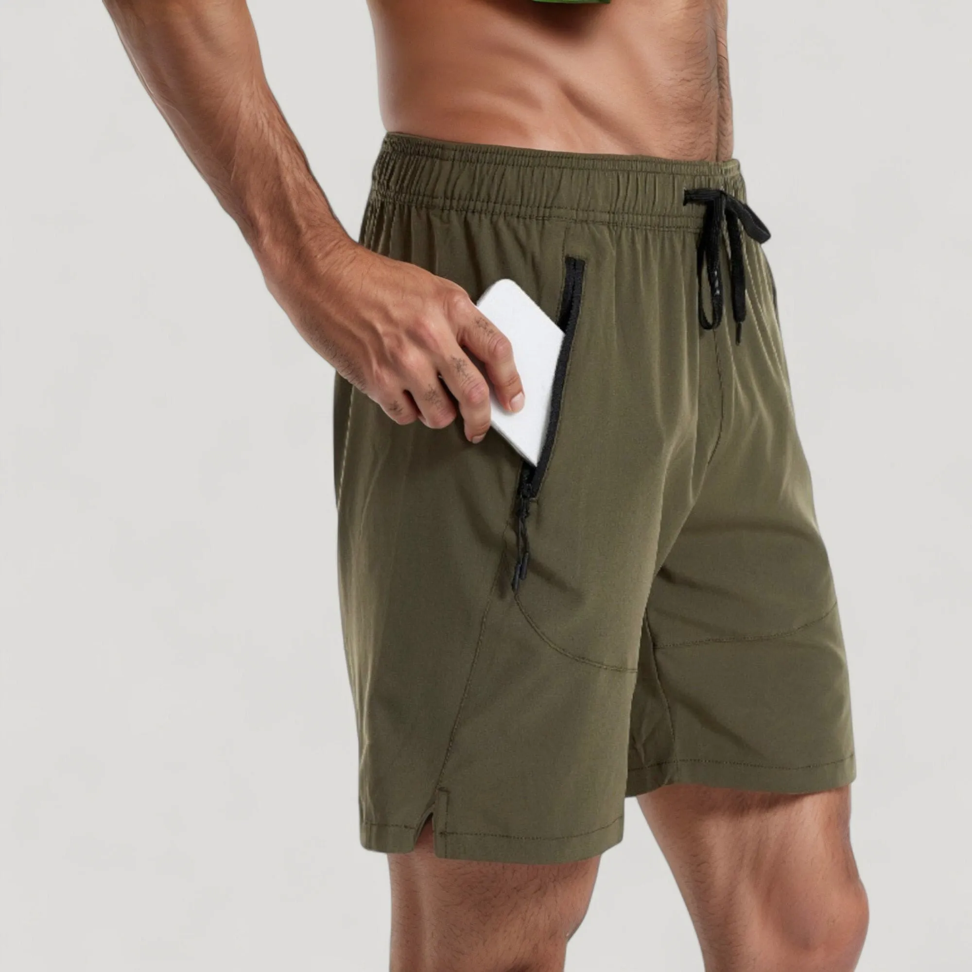Anna-Kaci Swim Men's Swim Trunks with Zipper Pockets and Adjustable Drawstring Waistband for Everyday Comfort sold by Anna-Kaci product image thumbnail 3