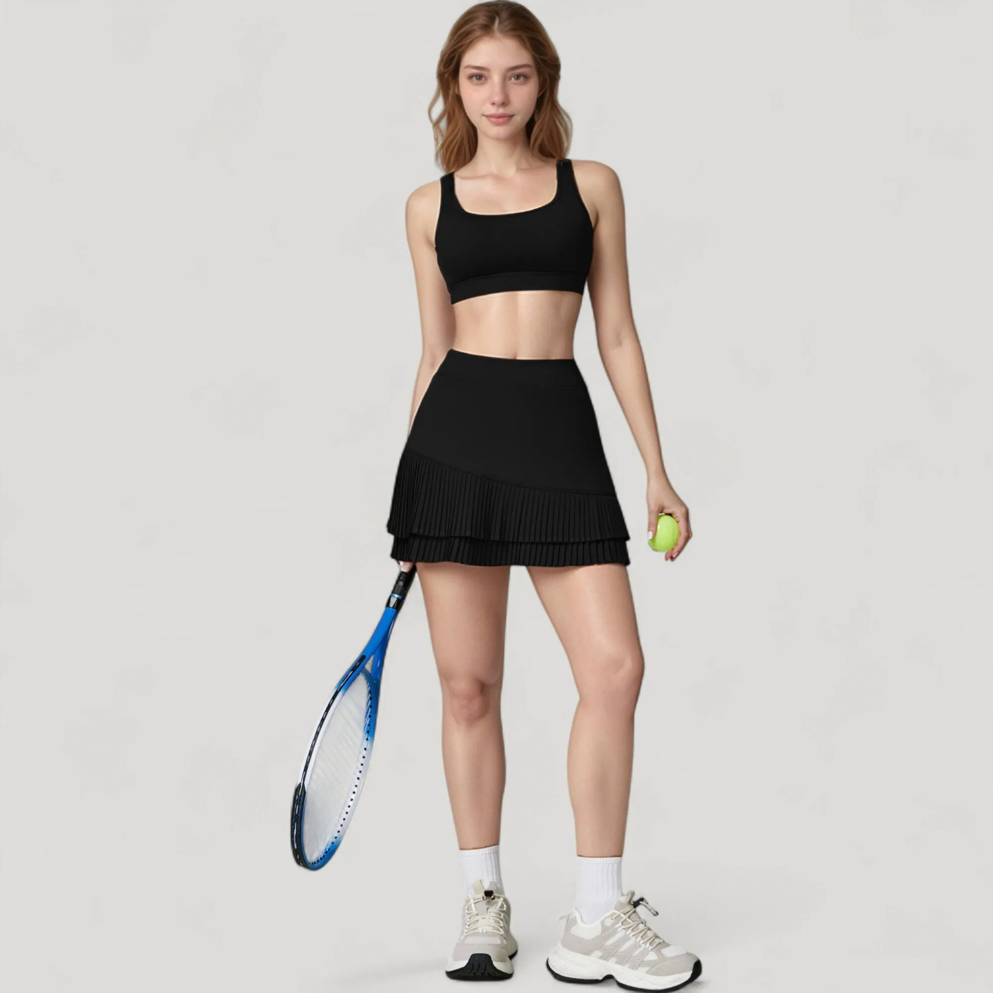 Anna-Kaci Women's Scoop Neck Sports Bra with Wide Shoulder Straps and Soft Stretch Fabric for Low to Medium Impact sold by Anna-Kaci product image thumbnail 3