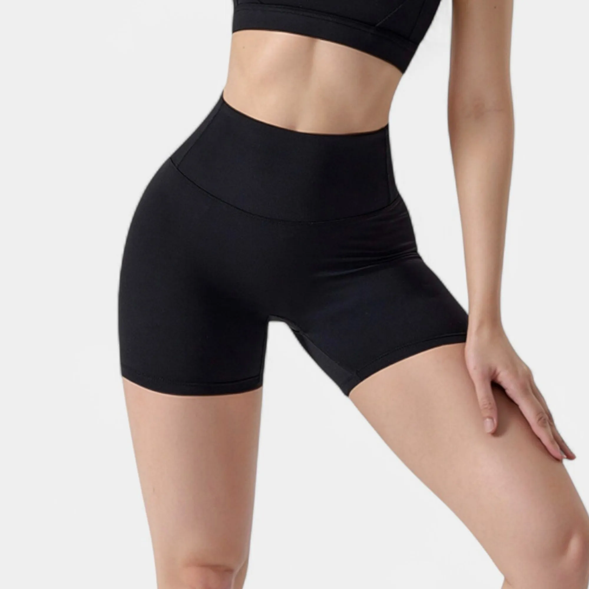 Anna-Kaci Active Women's High Waist Compression Athletic Shorts with Supportive Stretch Fit and Streamlined Seams sold by Anna-Kaci