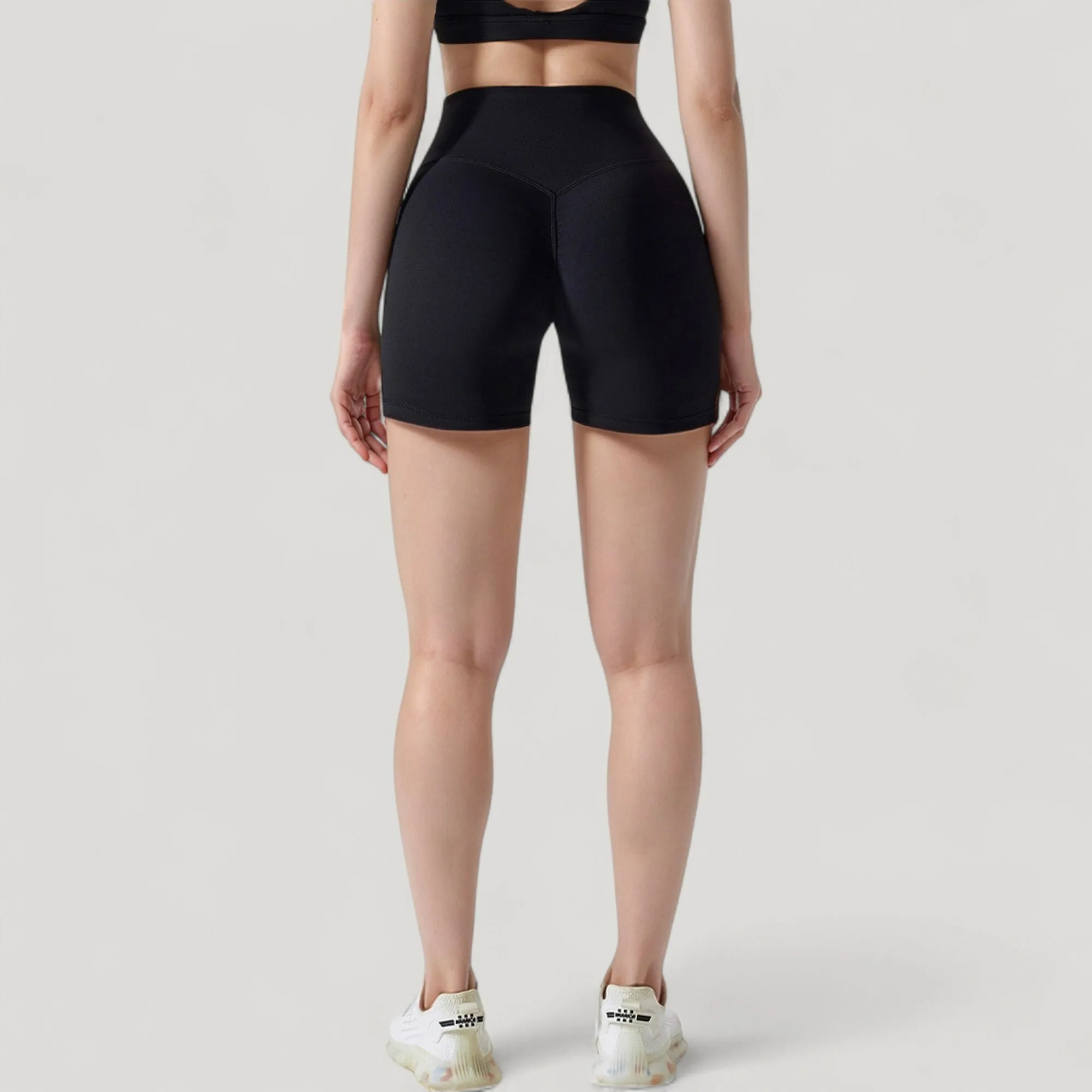 Anna-Kaci Active Women's High Waist Compression Athletic Shorts with Supportive Stretch Fit and Streamlined Seams sold by Anna-Kaci product image thumbnail 5