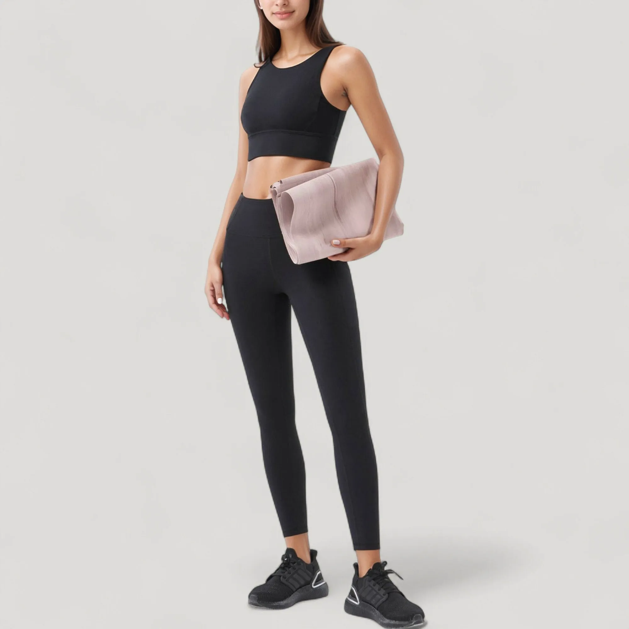 Anna-Kaci Active Women's High Neck Longline Sports Bra with Wide Straps and Keyhole Back for Stylish Medium Support sold by Anna-Kaci product image thumbnail 2