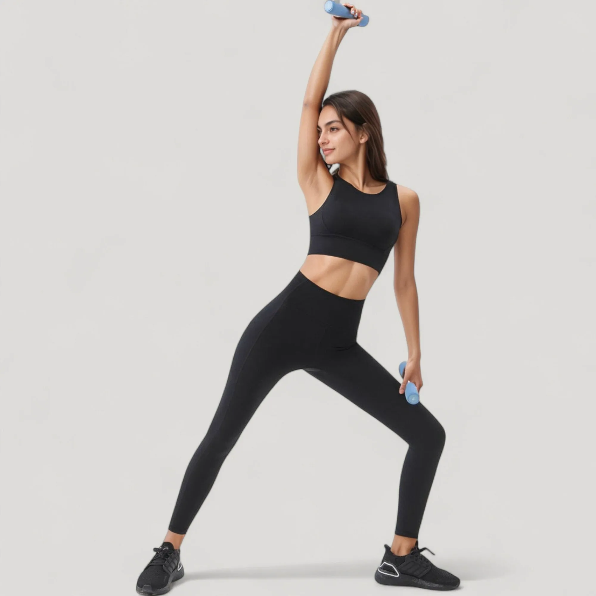 Anna-Kaci Active Women's High Neck Longline Sports Bra with Wide Straps and Keyhole Back for Stylish Medium Support sold by Anna-Kaci product image thumbnail 3