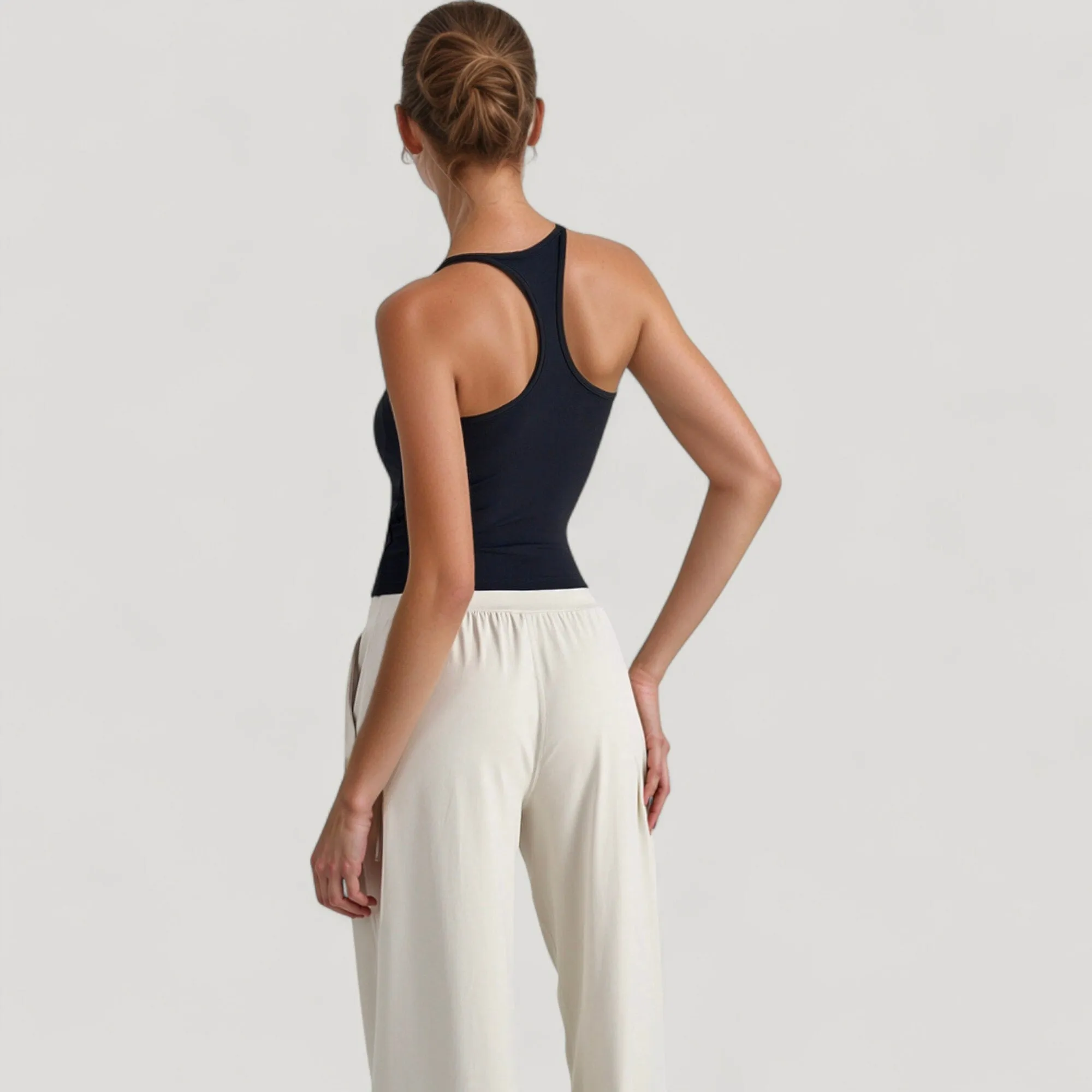 Anna-Kaci Active Women's Fitted Square Neck Tank Top with Built-In Bra and Racerback Design for Active and Casual Comfort sold by Anna-Kaci product image thumbnail 5