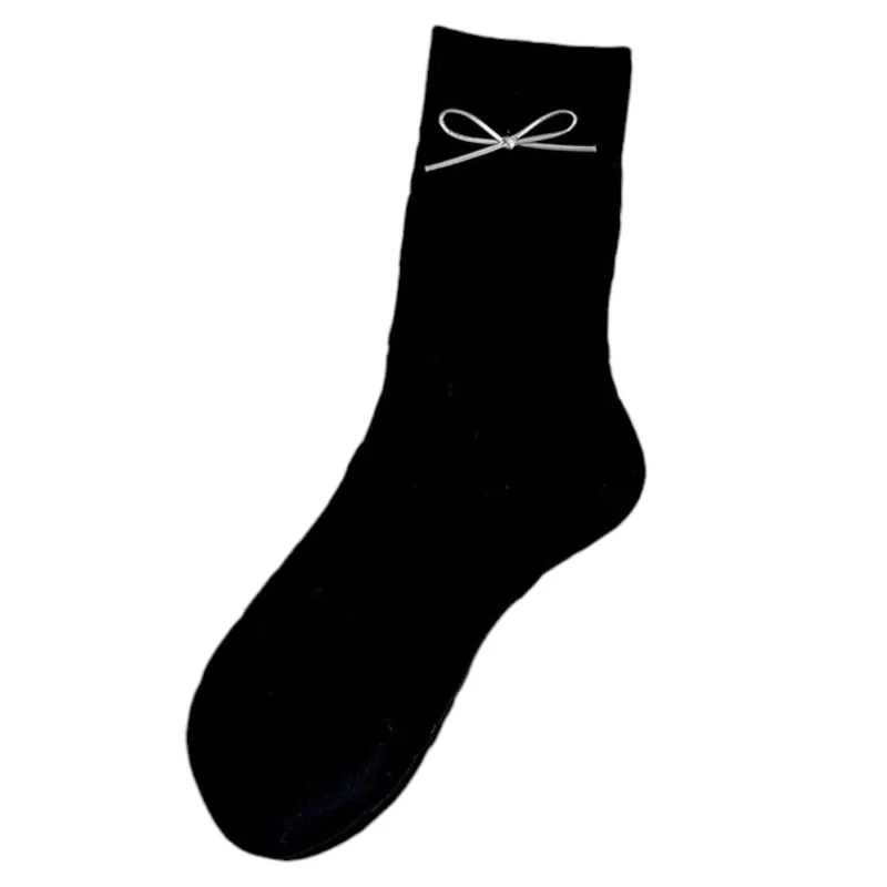 Anna-Kaci 2 Pairs Women's Eyelet Knit Socks with Faux Leather Bow Detail and Mid-Calf Fit sold by Anna-Kaci