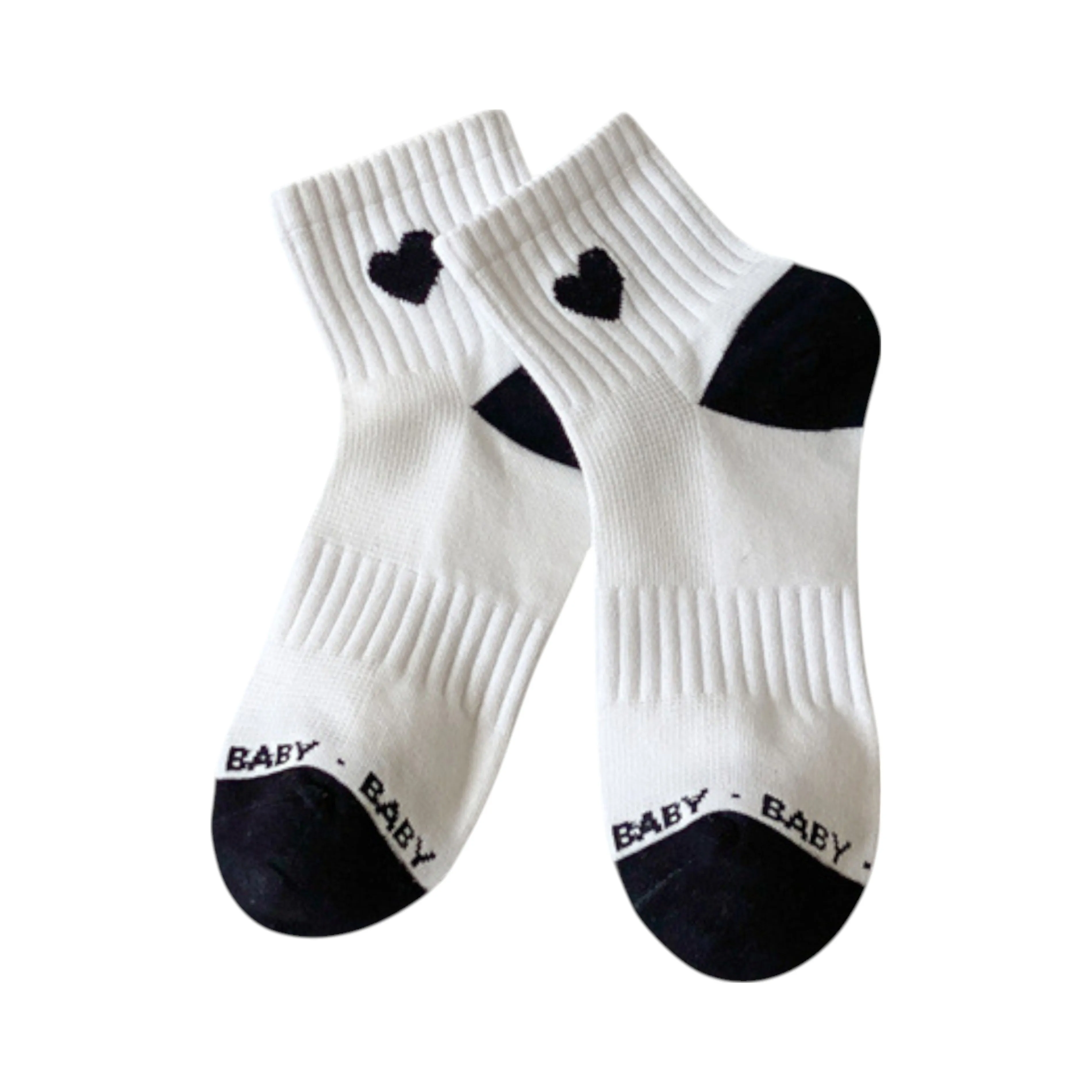 Anna-Kaci Women's Ribbed Ankle Socks with Contrast Toe and Heart Detail for Everyday Casual Wear sold by Anna-Kaci product image thumbnail 5
