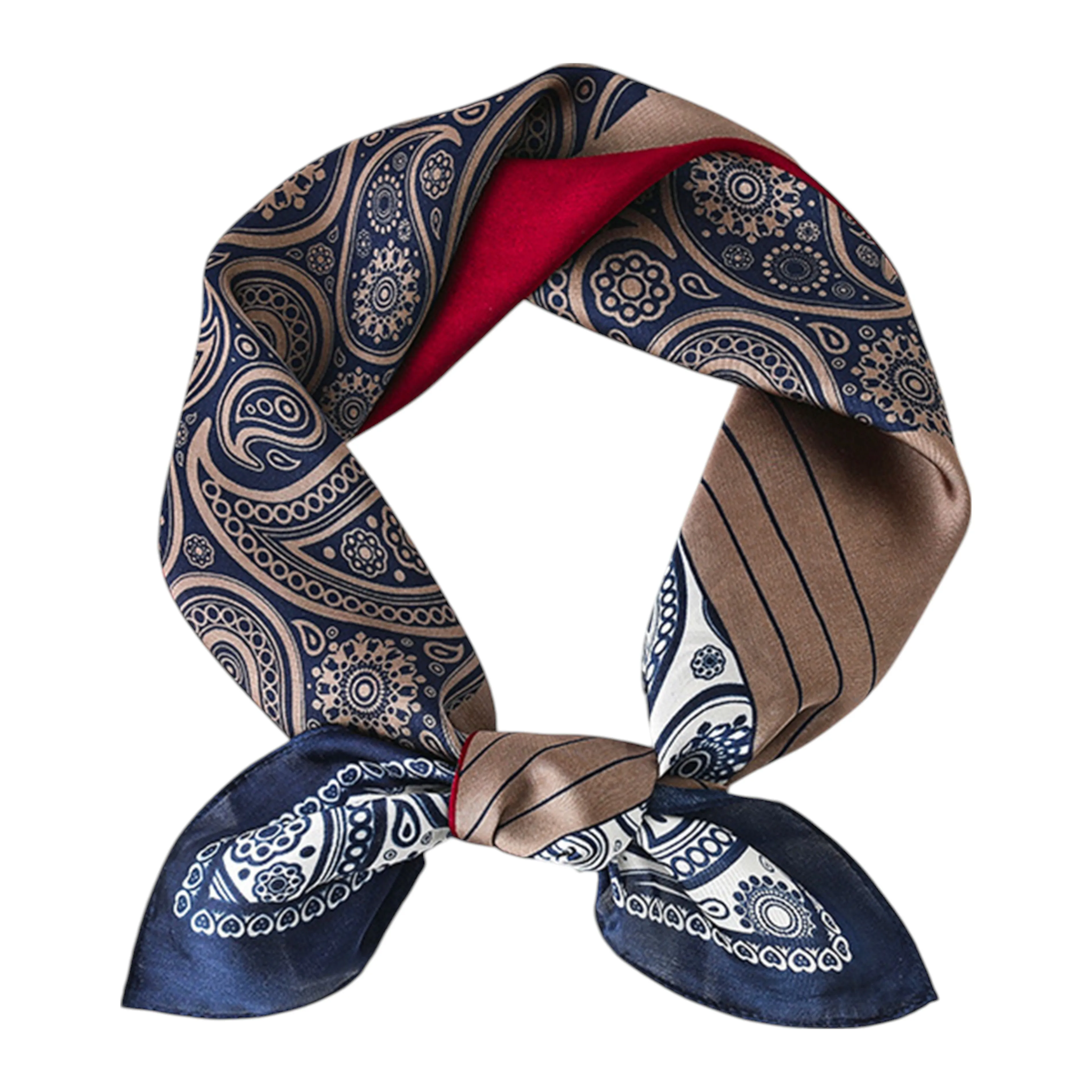 Anna-Kaci Women's Vintage-Inspired Satin Scarf with Artistic Print and Map Detail for Hair Neck or Bag Accessory sold by Anna-Kaci product image thumbnail 5