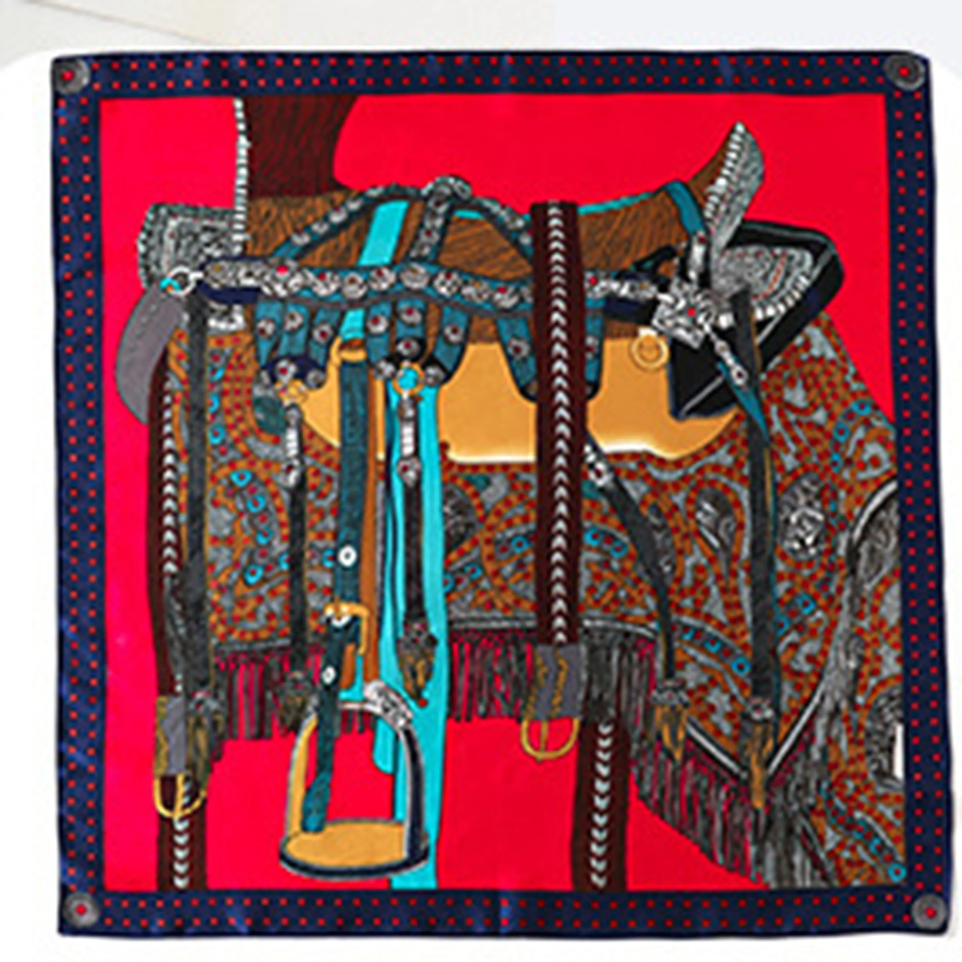 Anna-Kaci Women's Colorful Boho Patterned Satin Scarf with Abstract Print for Neck Hair or Handbag Accent sold by Anna-Kaci product image thumbnail 2