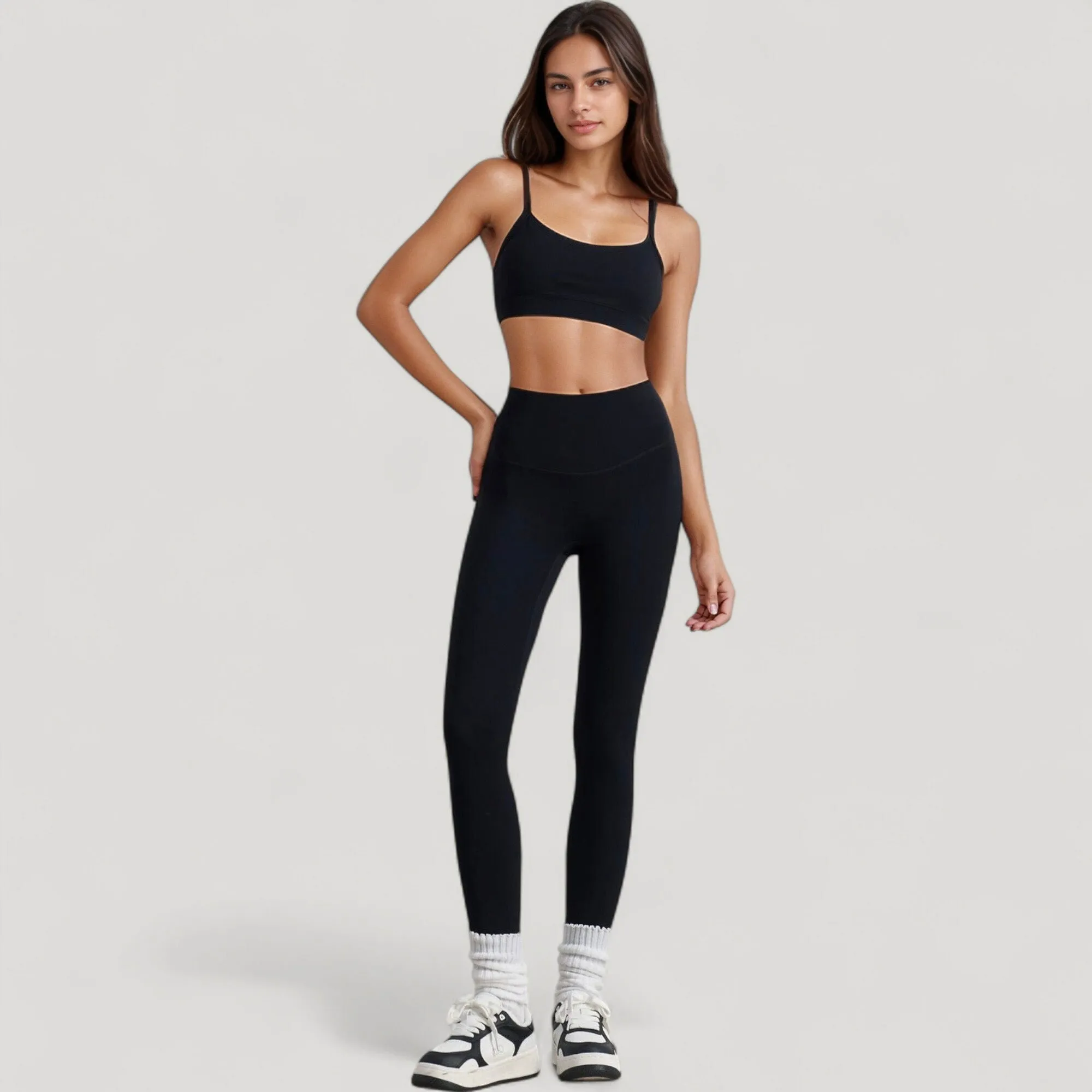 Anna-Kaci Active Women's Scoop Neck Sports Bra Top with Adjustable Thin Straps and Seamless Lightweight Fabric sold by Anna-Kaci product image thumbnail 4