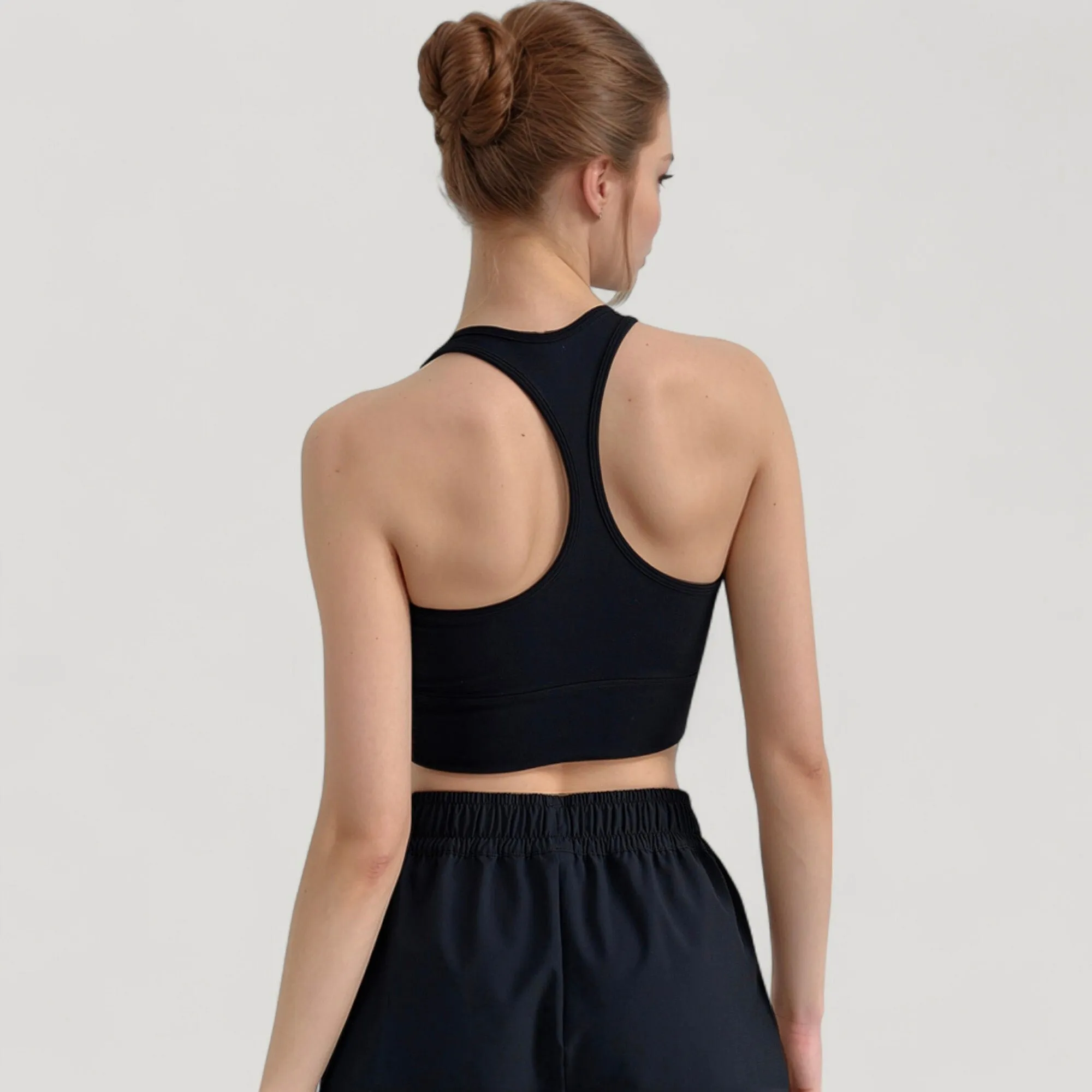 Anna-Kaci Active Women's Scoop Neck Sports Bra Top with Wide Straps and Soft Stretch Fit sold by Anna-Kaci product image thumbnail 5