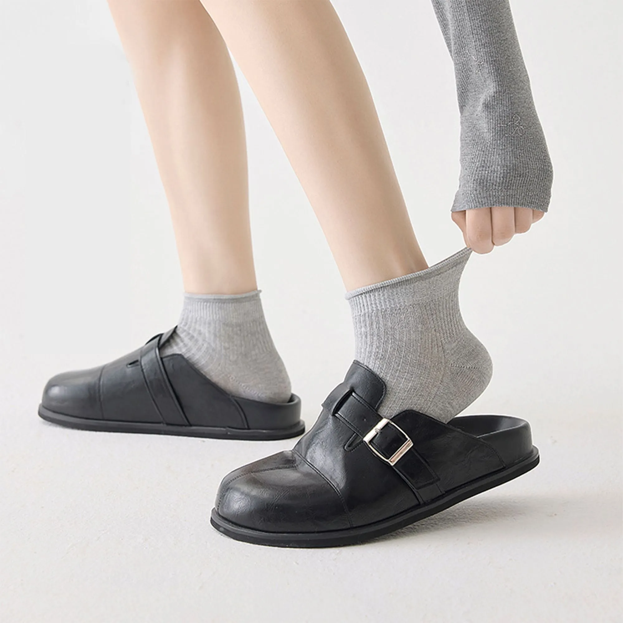 Anna-Kaci 4 Pairs Women's Ultra-Thin Ribbed Ankle Socks Soft Stretch Breathable Design in Multiple Color Combinations sold by Anna-Kaci product image thumbnail 3