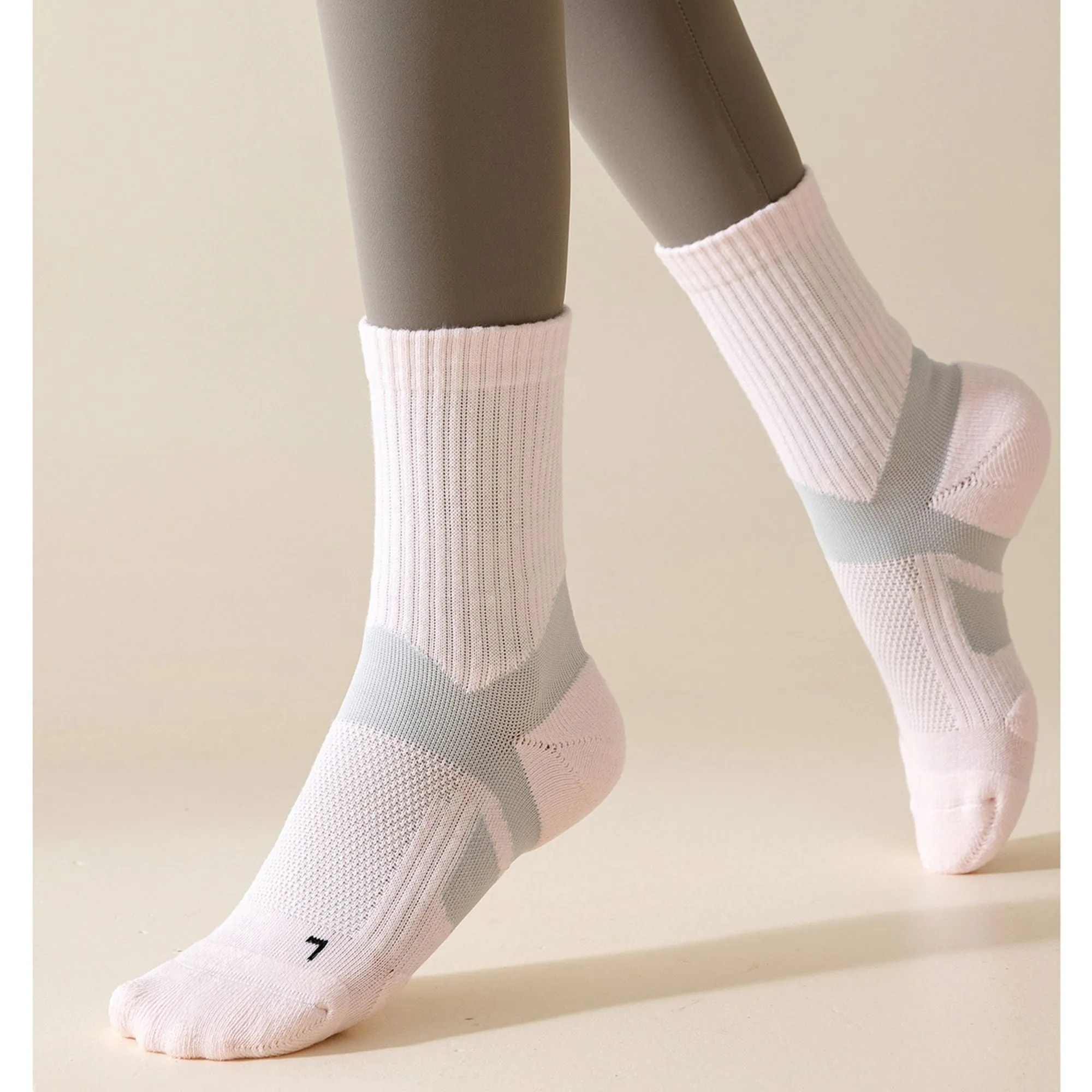 Anna-Kaci Women's 3-Pair Pack Cushioned Sports Crew Socks with Arch Support Mesh Panels and Ankle Compression sold by Anna-Kaci product image thumbnail 3
