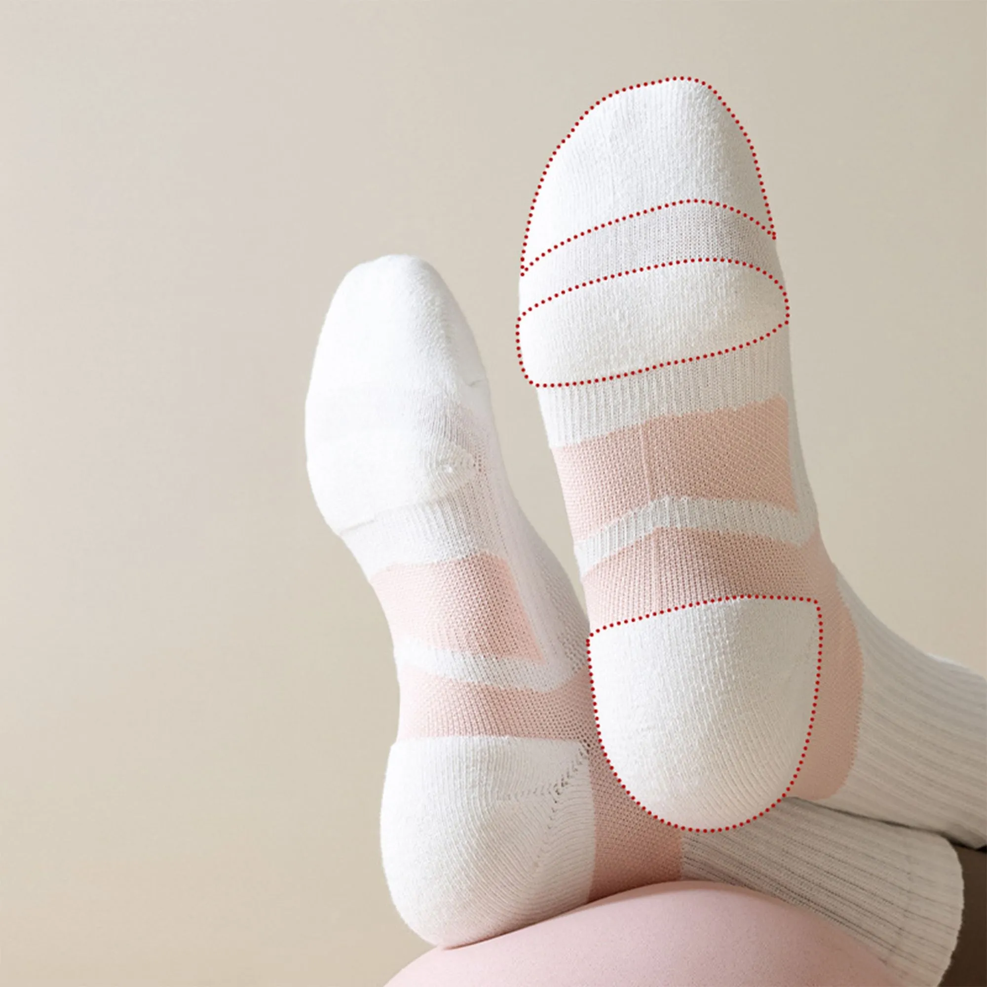 Anna-Kaci Women's 3-Pair Pack Cushioned Sports Crew Socks with Arch Support Mesh Panels and Ankle Compression sold by Anna-Kaci product image thumbnail 4