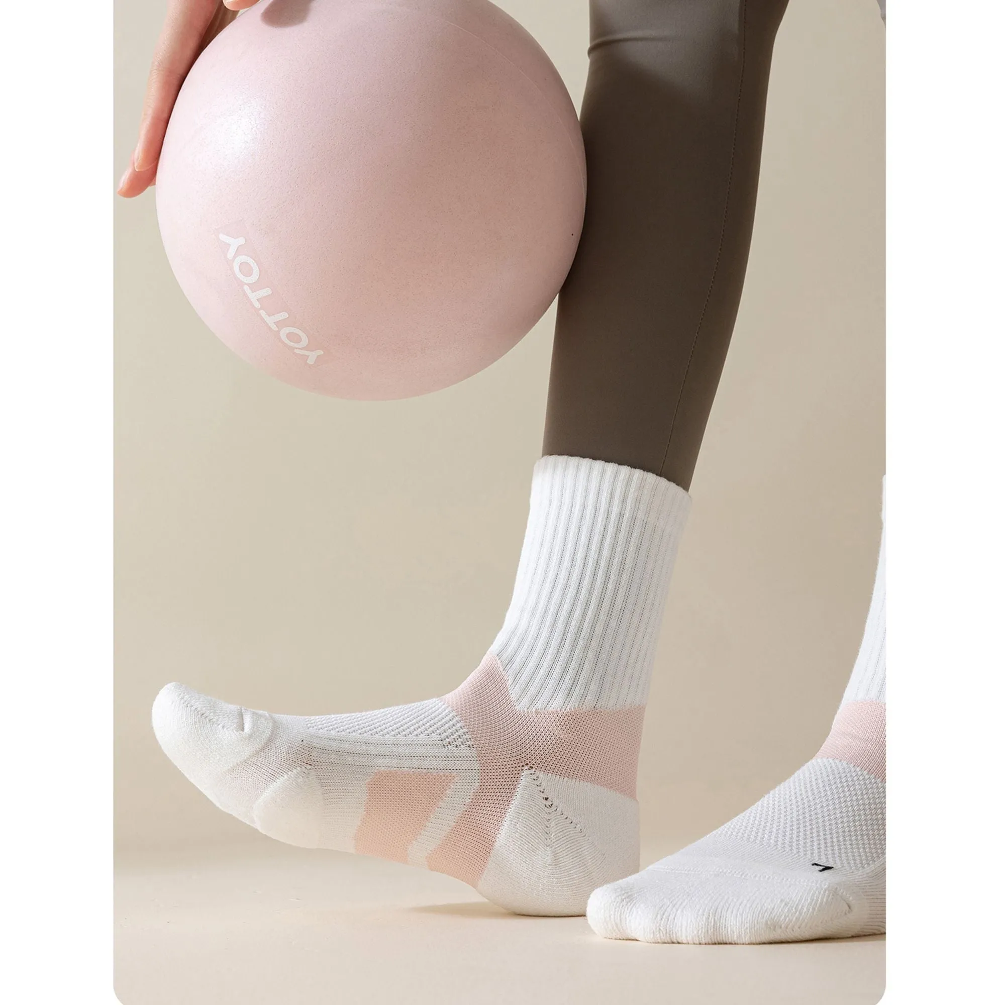 Anna-Kaci Women's 3-Pair Pack Cushioned Sports Crew Socks with Arch Support Mesh Panels and Ankle Compression sold by Anna-Kaci product image thumbnail 5