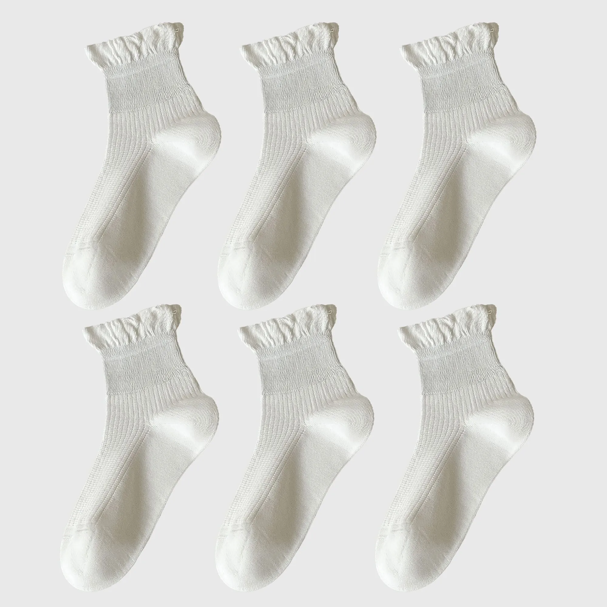 Anna-Kaci Adorable Women's Ruffle - Cuff Ankle Socks 6Pk sold by Anna-Kaci product image thumbnail 5