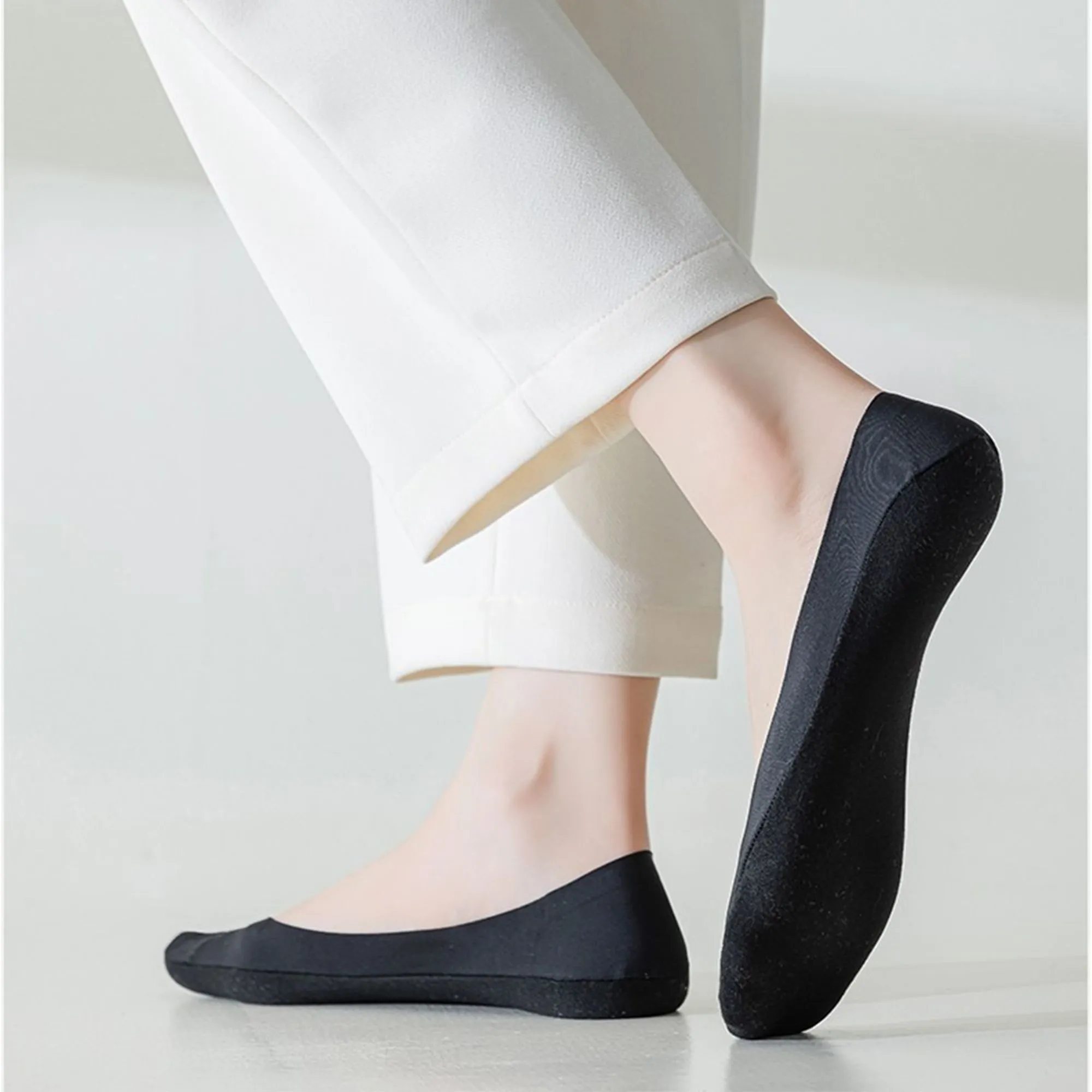 Anna-Kaci 5 Pairs Women Low Cut Invisible Liner Socks Soft Stretch Mesh Top with Reinforced Toe and Moisture-Wicking Terry Cotton Sole sold by Anna-Kaci product image thumbnail 5