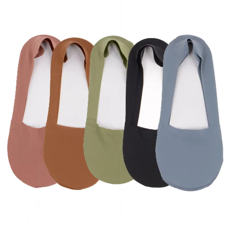 Anna-Kaci 5 Pairs Women Ice Silk Low Cut Liner Socks Deep Cut Design Anti-Slip Cotton Sole Breathable Invisible Socks for Flats sold by Anna-Kaci