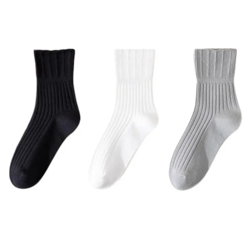 Anna-Kaci Women's Ribbed Crew Socks with Elasticized Top Cuff for Swollen Feet Non-Binding Comfortable Fit 3-Pack sold by Anna-Kaci