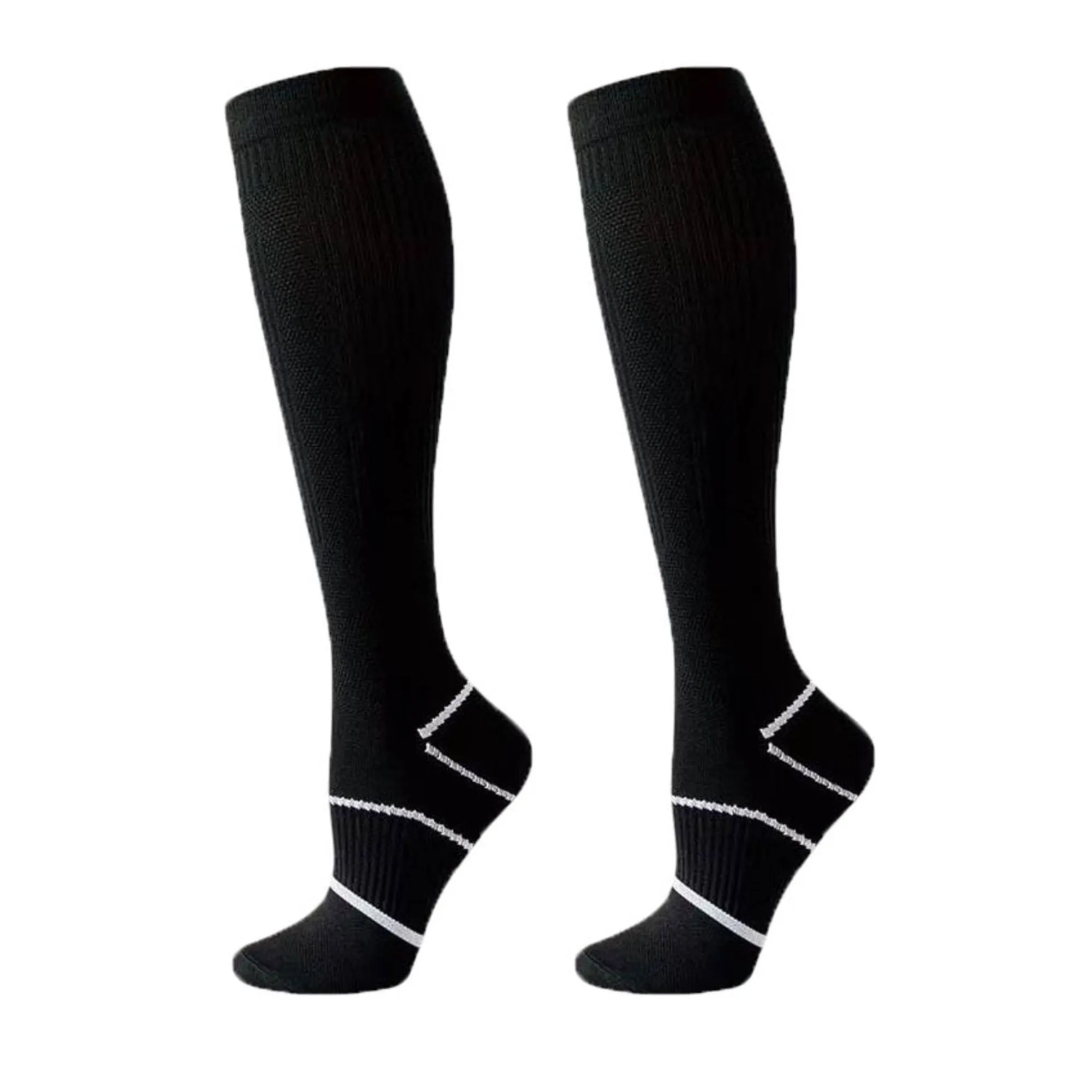 Anna-Kaci Women's Knee High Compression Socks with Arch Support and Stretch Fit for Running and Recovery 2-Pack sold by Anna-Kaci