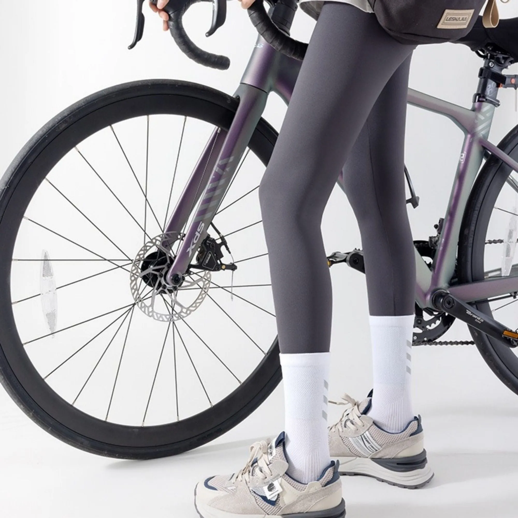 Anna-Kaci Women's Reflective Compression Sports Socks with Breathable Fabric and Night Visibility Design 2-Pack sold by Anna-Kaci product image thumbnail 5