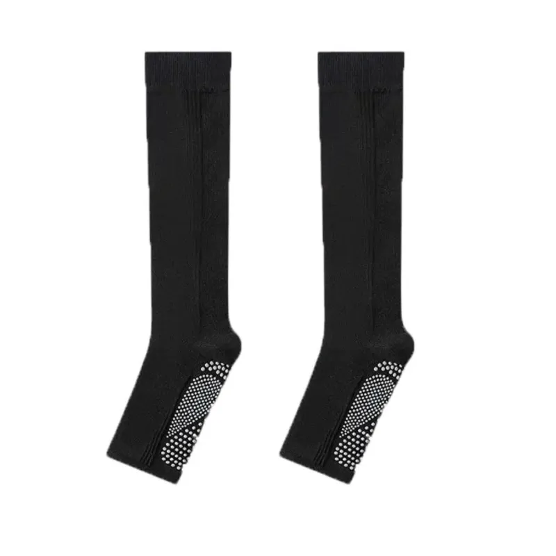 Anna-Kaci Women's Knee High Grip Socks with Anti-Slip Sole for Barre, Yoga, Dance, and Pilates 2-Pack sold by Anna-Kaci