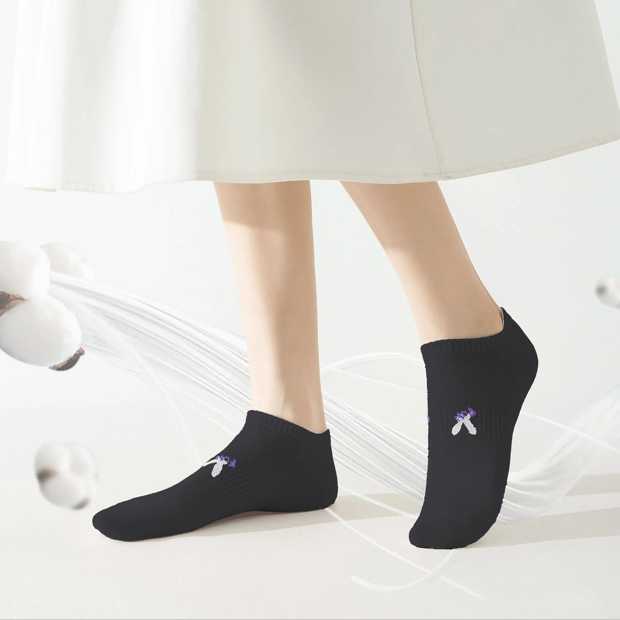 Anna-Kaci Women's No-Show Socks with FUN Letters 6Pk sold by Anna-Kaci product image thumbnail 2