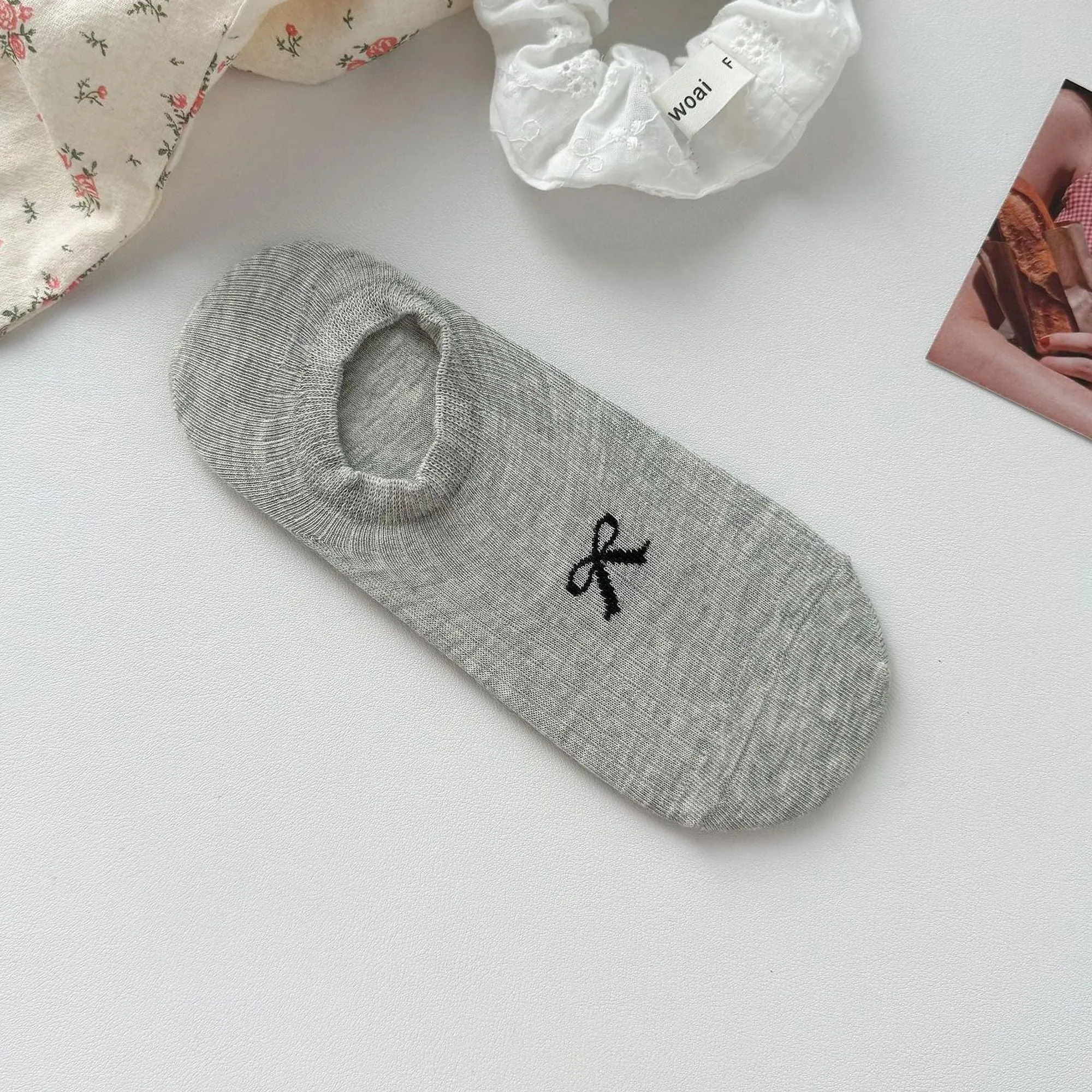 Anna-Kaci Women's No-Show Liner Socks with Bow Accent 5Pk sold by Anna-Kaci product image thumbnail 2