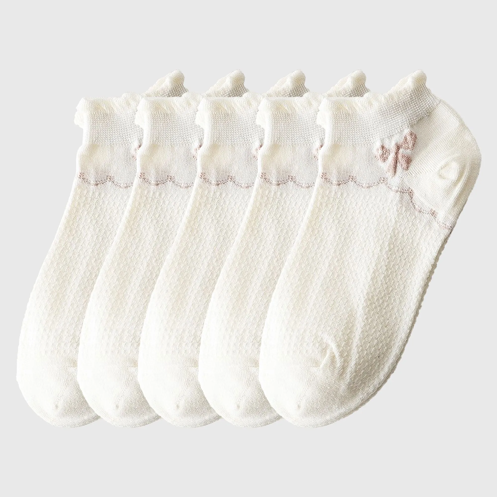 Anna-Kaci Women's Adorable Summer Ruffle Ankle Socks 5pk sold by Anna-Kaci