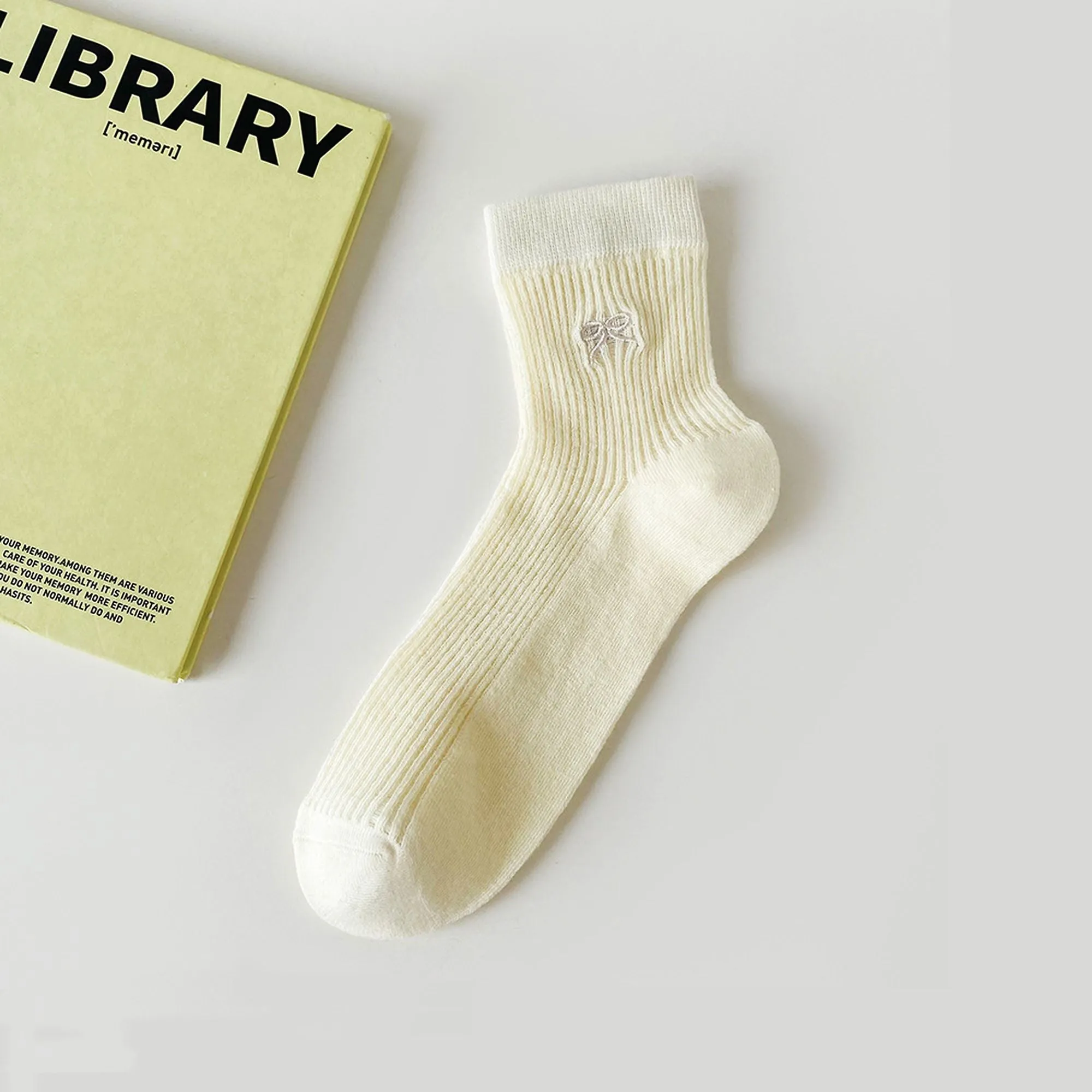 Anna-Kaci Women's Ribbed Ankle Socks with Bow Embroidery 5Pk sold by Anna-Kaci product image thumbnail 2