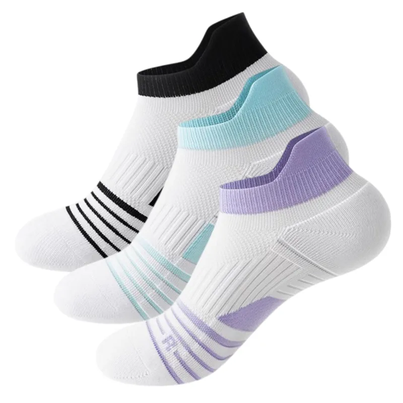 Anna-Kaci 3 Pairs Cushioned Sport Ankle Socks with Arch Support Breathable Stretch Mesh Knit Athletic Low-Cut Design made by Anna-Kaci