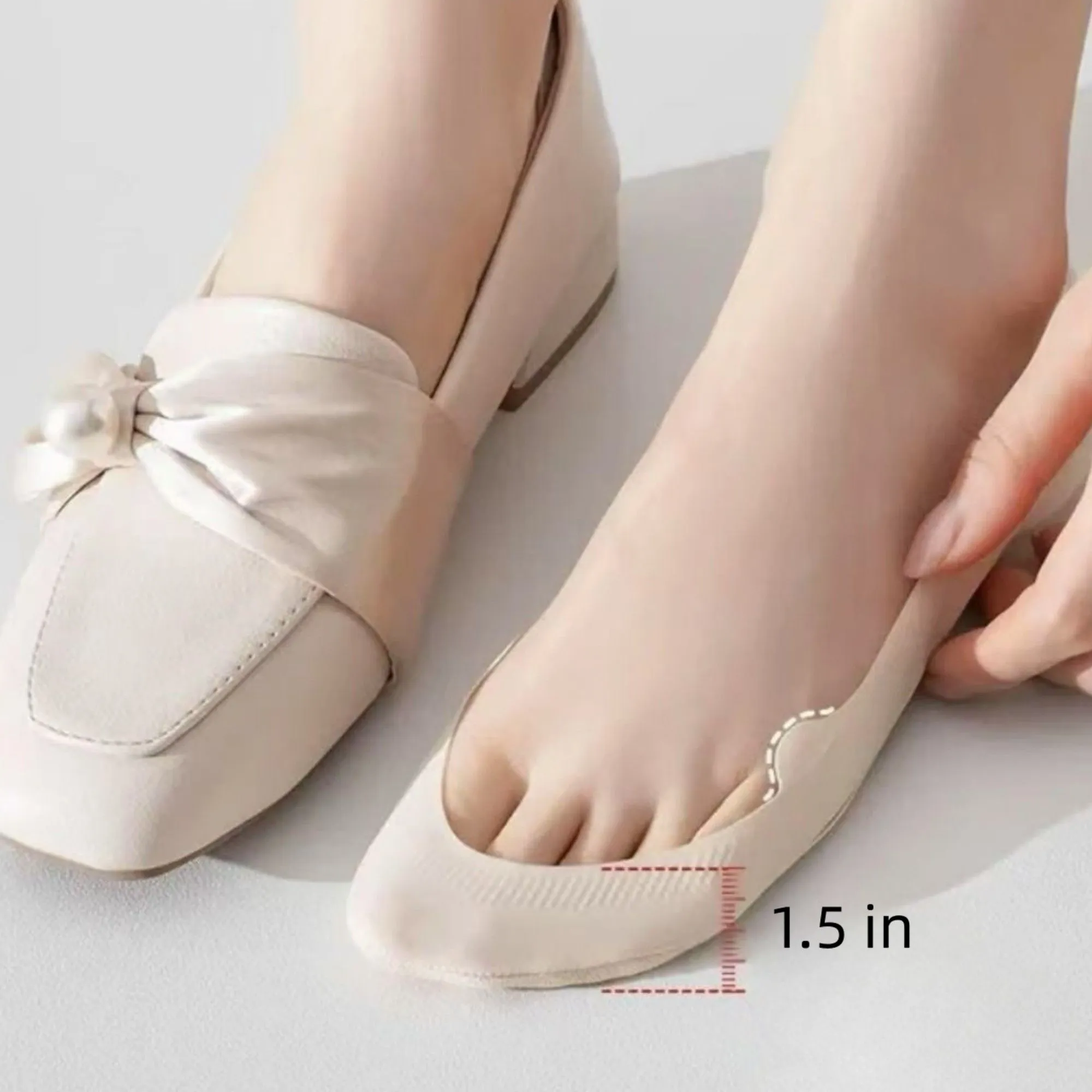 Anna-Kaci Women's Ultra Low Cut No Show Socks with Anti-Slip Silicone Grip and Seamless Toe Protection 4-Pack sold by Anna-Kaci product image thumbnail 4