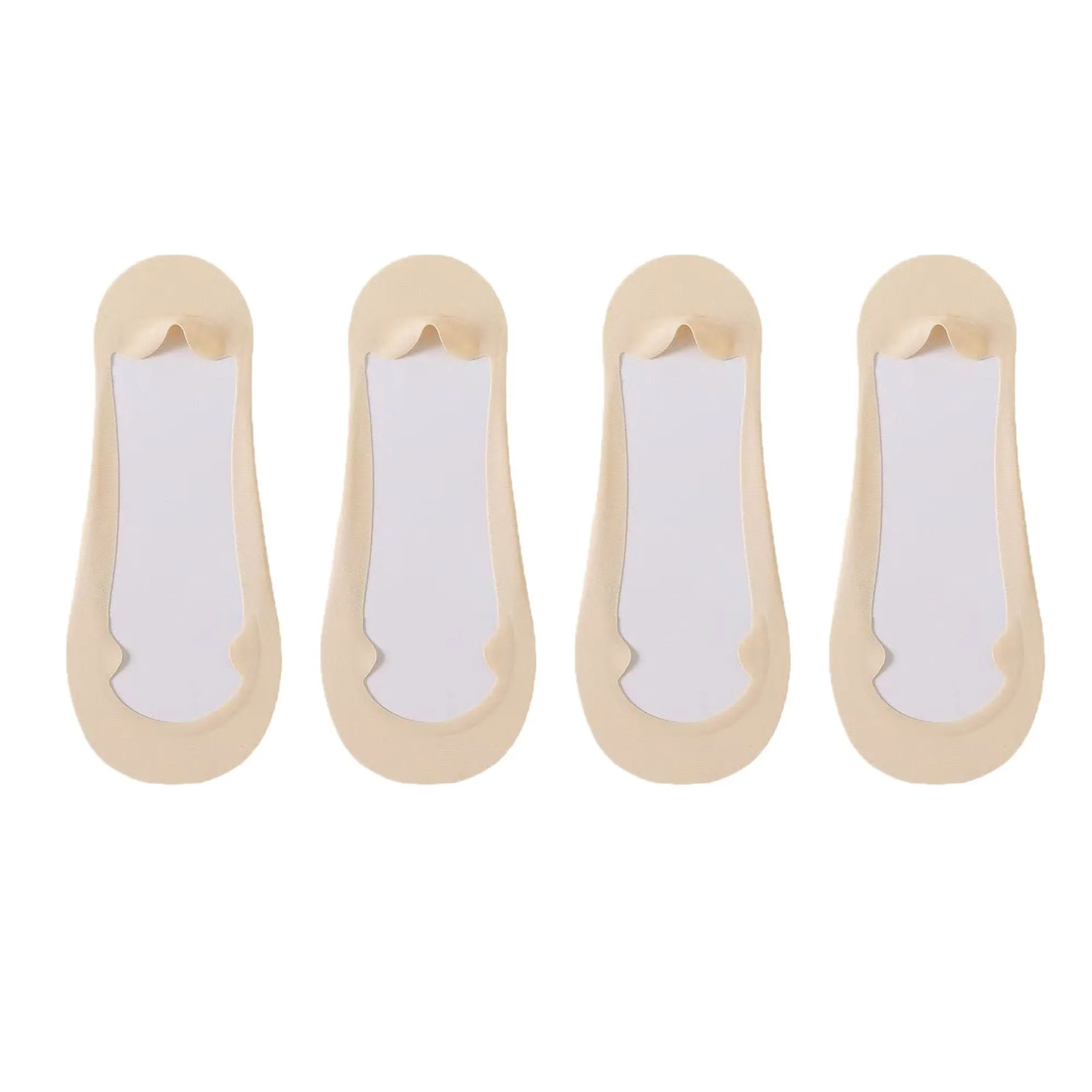 Anna-Kaci Women's Ultra Low Cut No Show Socks with Anti-Slip Silicone Grip and Seamless Toe Protection 4-Pack sold by Anna-Kaci