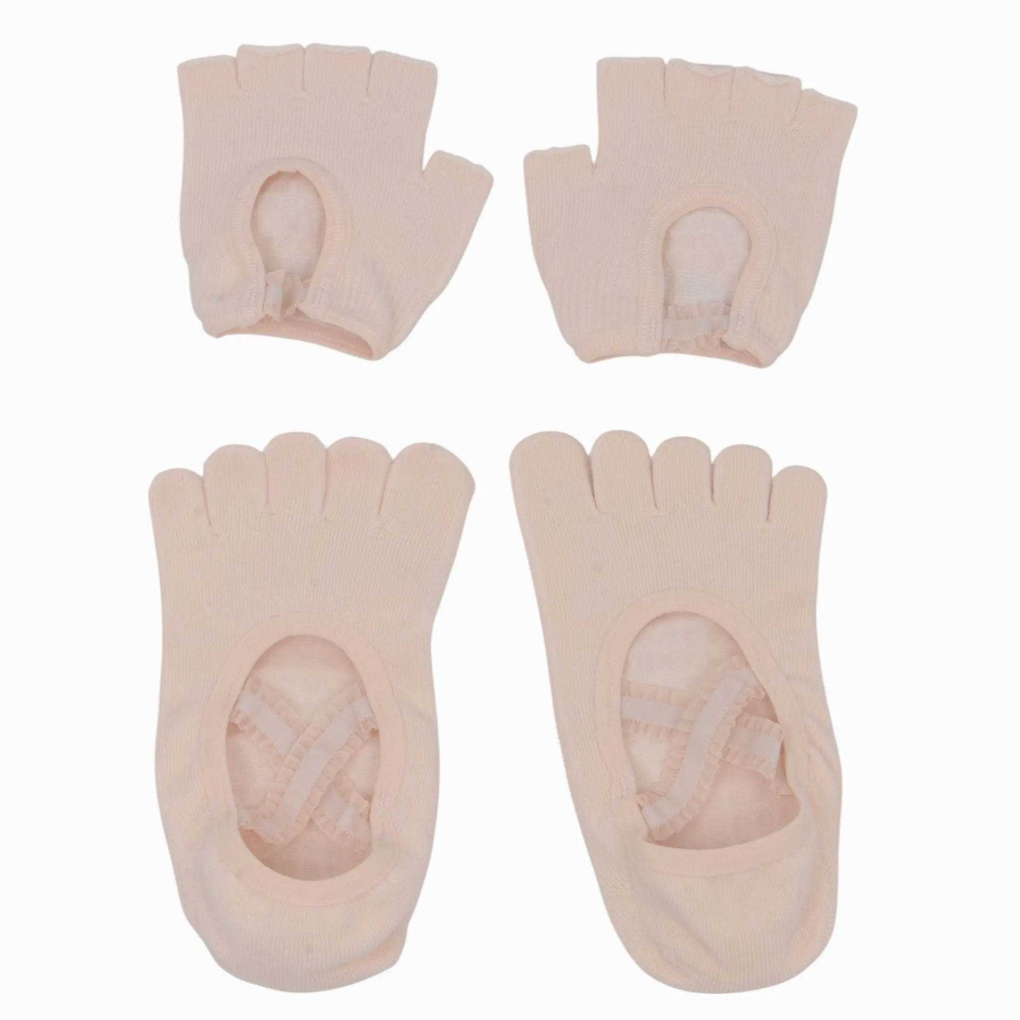 Anna-Kaci Women's Yoga Socks and Gloves Set with Anti-Slip Grip for Pilates and Barre Workouts sold by Anna-Kaci product image thumbnail 3