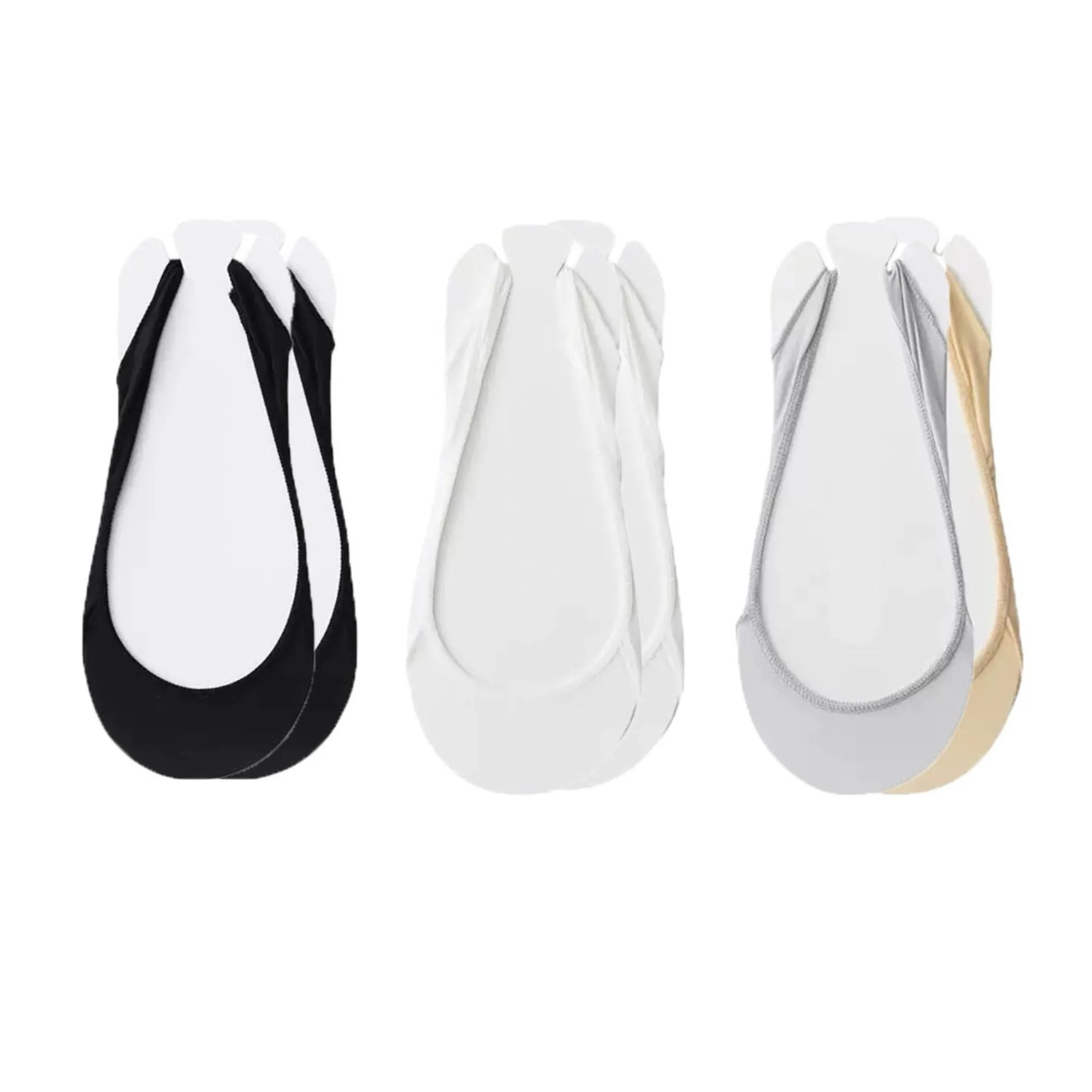 Anna-Kaci Women's Low Cut No Show Liner Socks with Non-Slip 3D Silicone Heel Grip Pack of 6 Pairs sold by Anna-Kaci